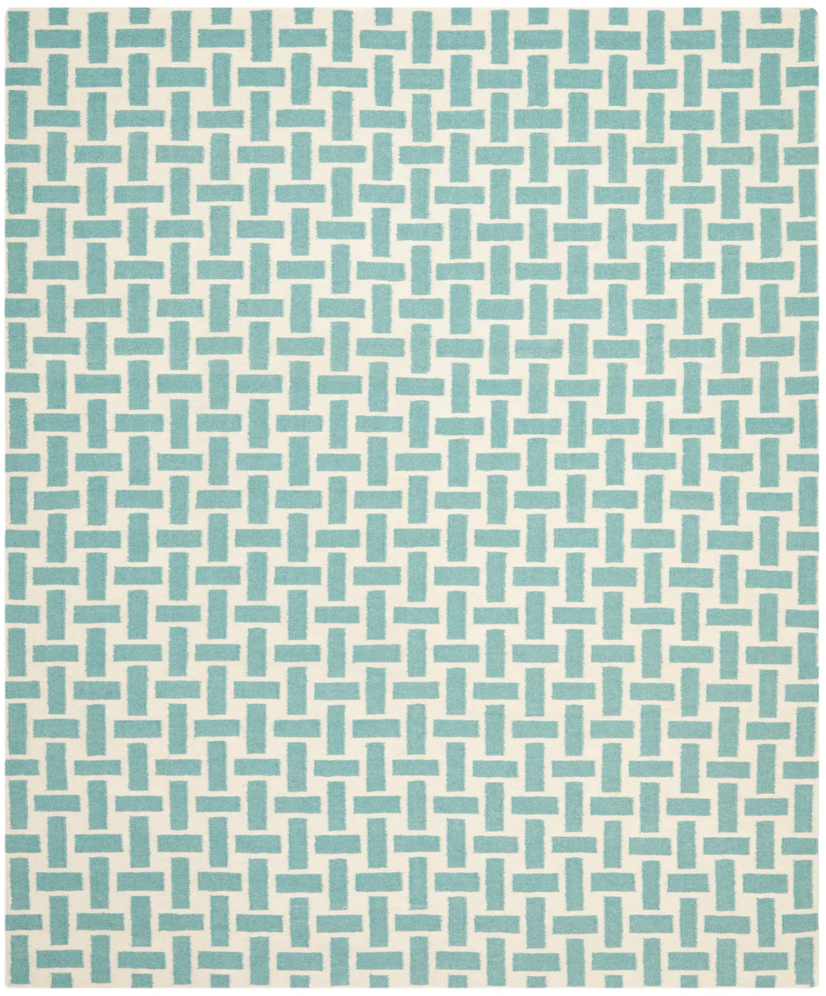 Dhurries Basketweave Hand-Woven Wool Rug