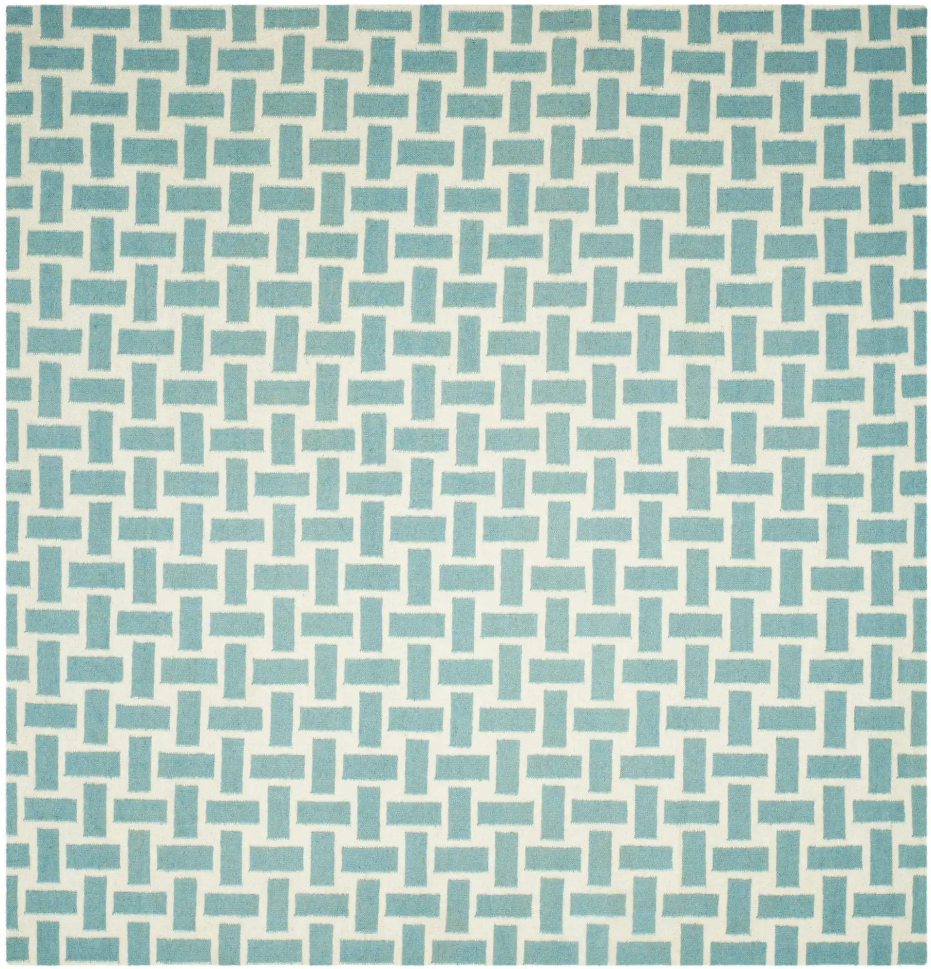 Dhurries Basketweave Hand-Woven Wool Rug