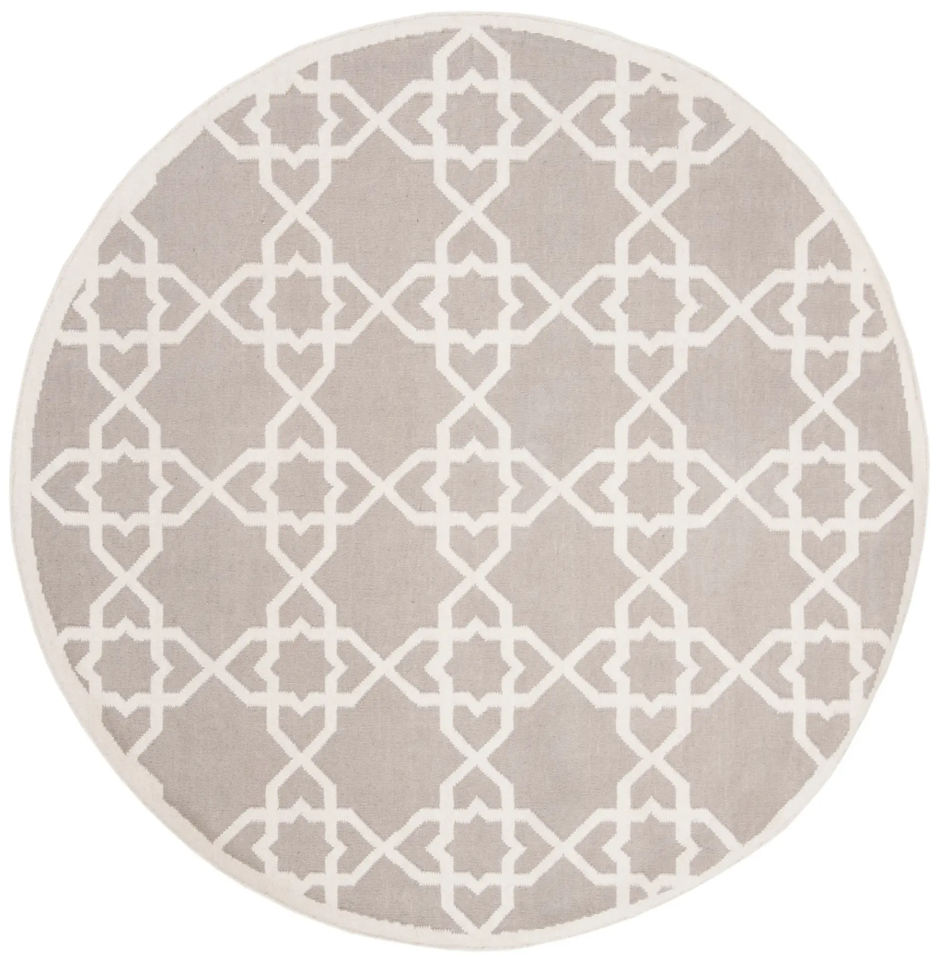 Dhurries Geometric Trellis Hand-Woven Rug
