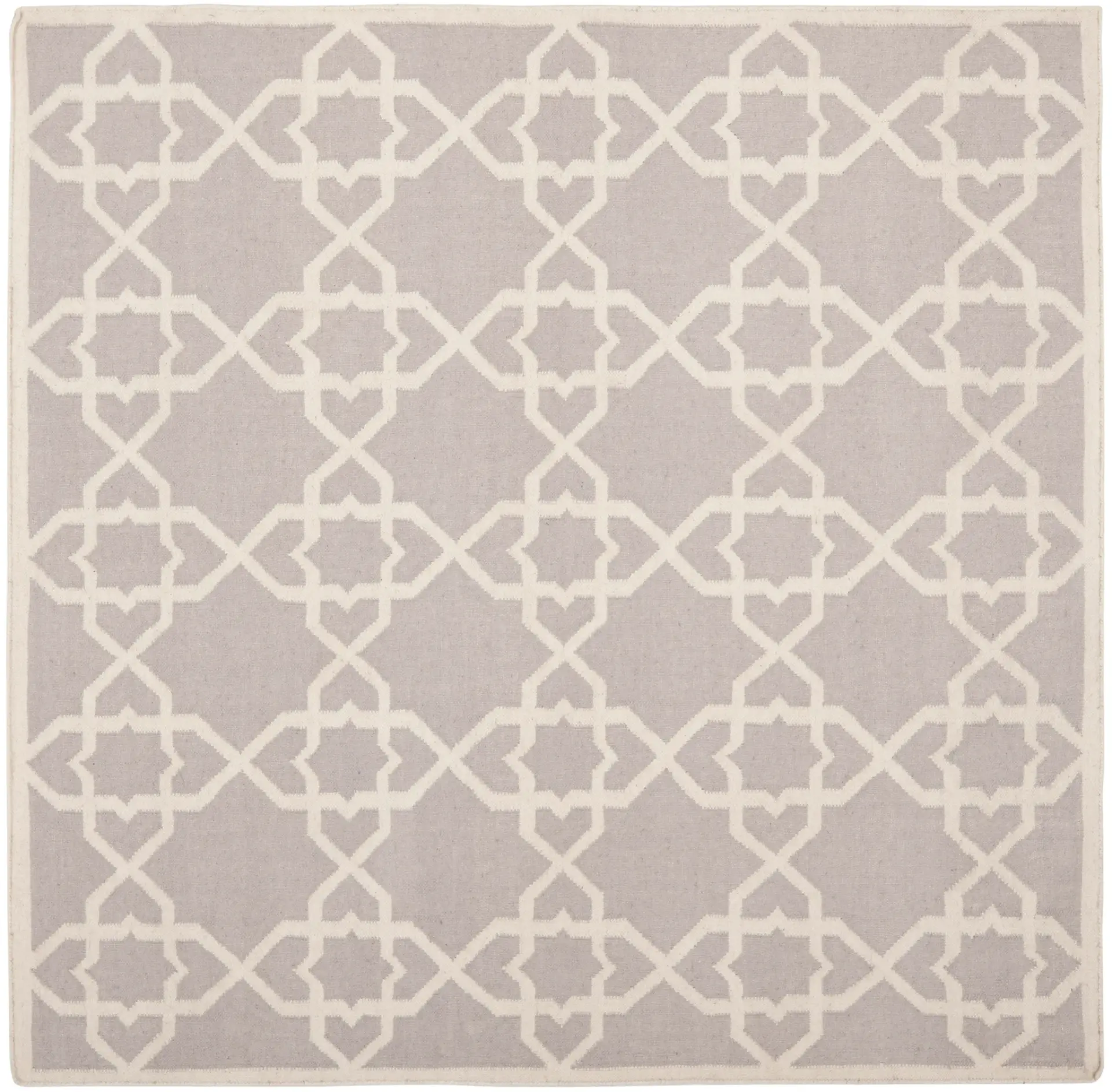 Dhurries Geometric Trellis Hand-Woven Rug