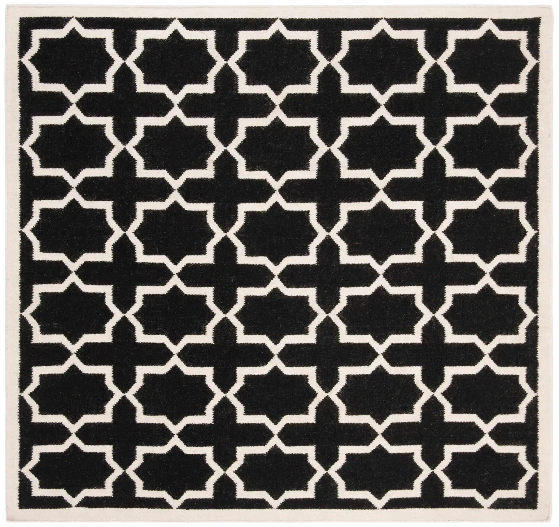 Dhurries Star Trellis Hand-Woven Rug