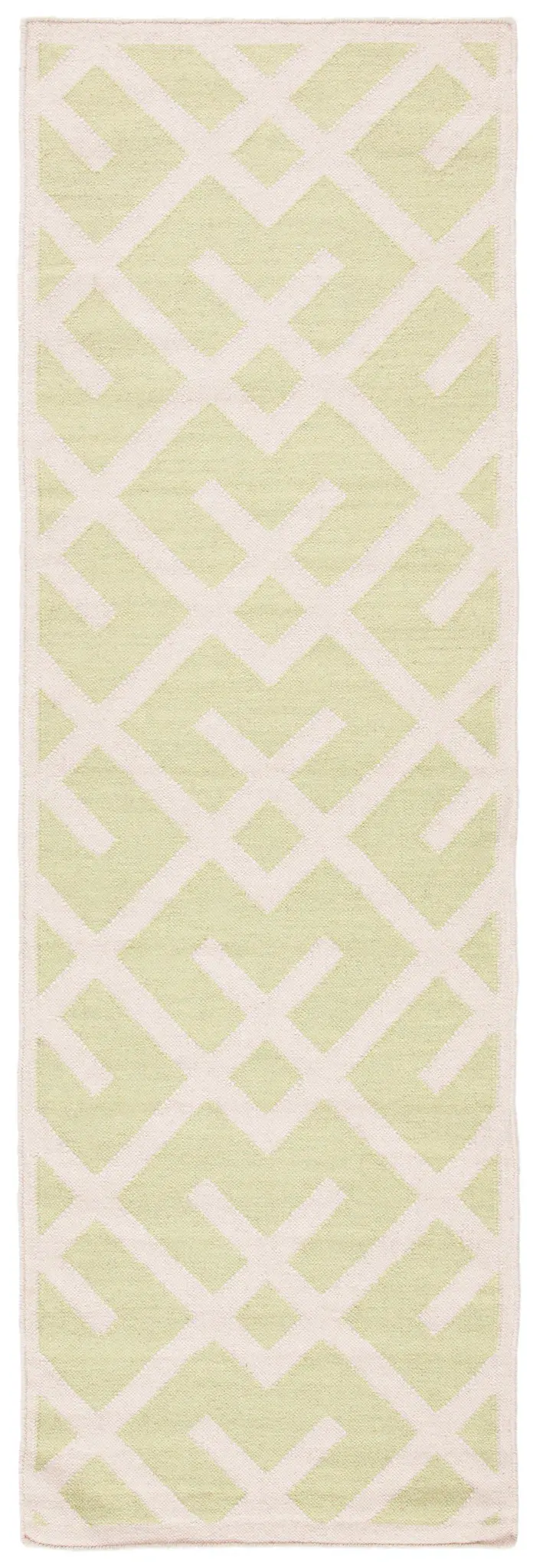 Dhurries Interlocking Lattice Hand-Woven Rug