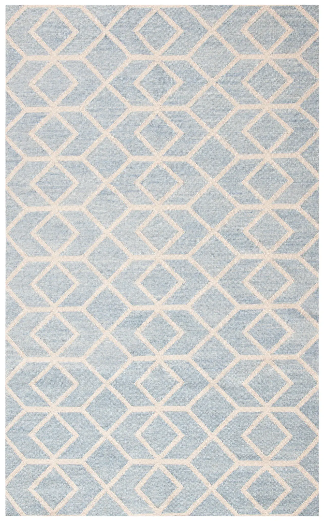 Dhurries Geometric Lattice Hand-Woven Rug