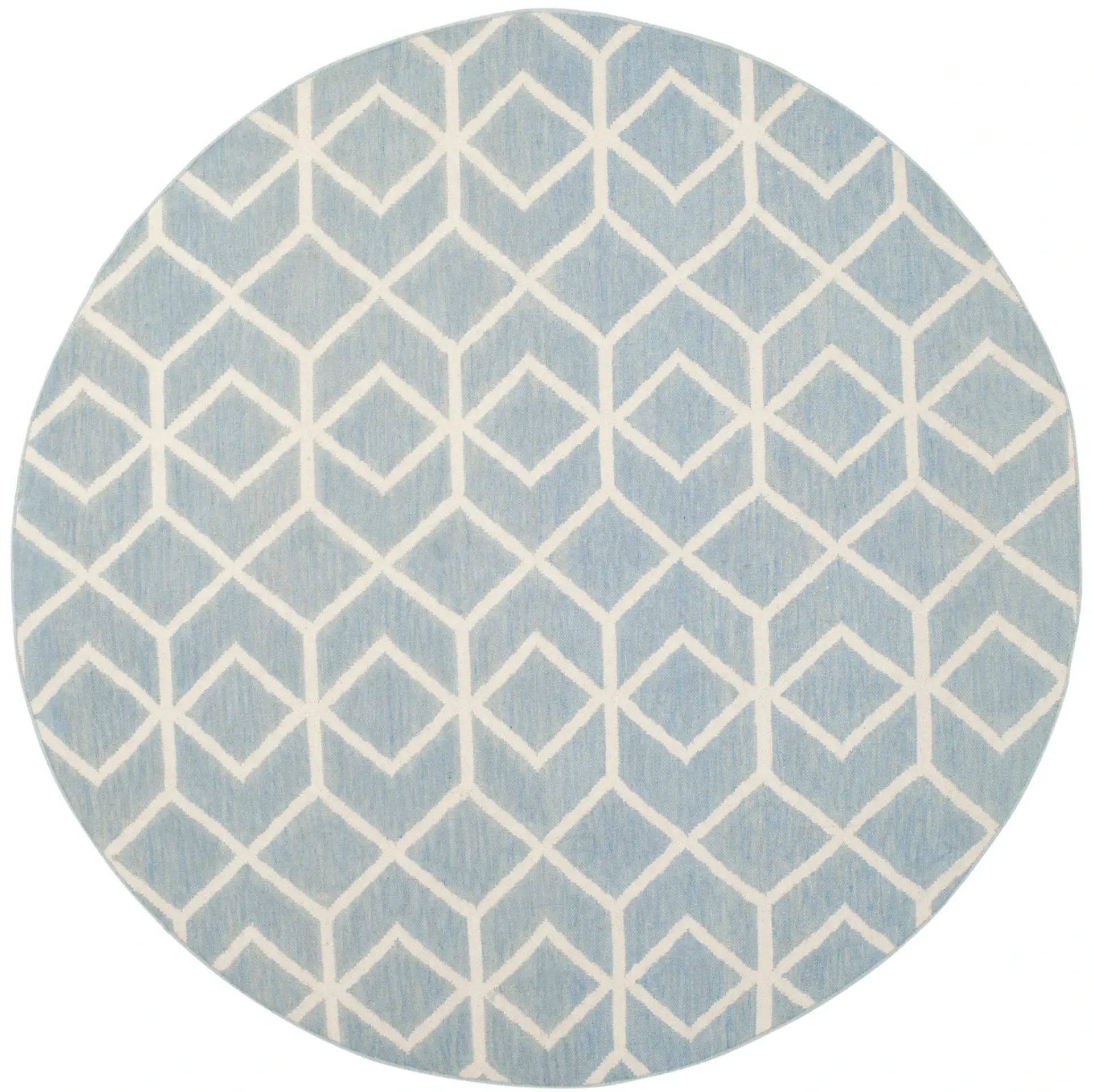 Dhurries Geometric Lattice Hand-Woven Rug
