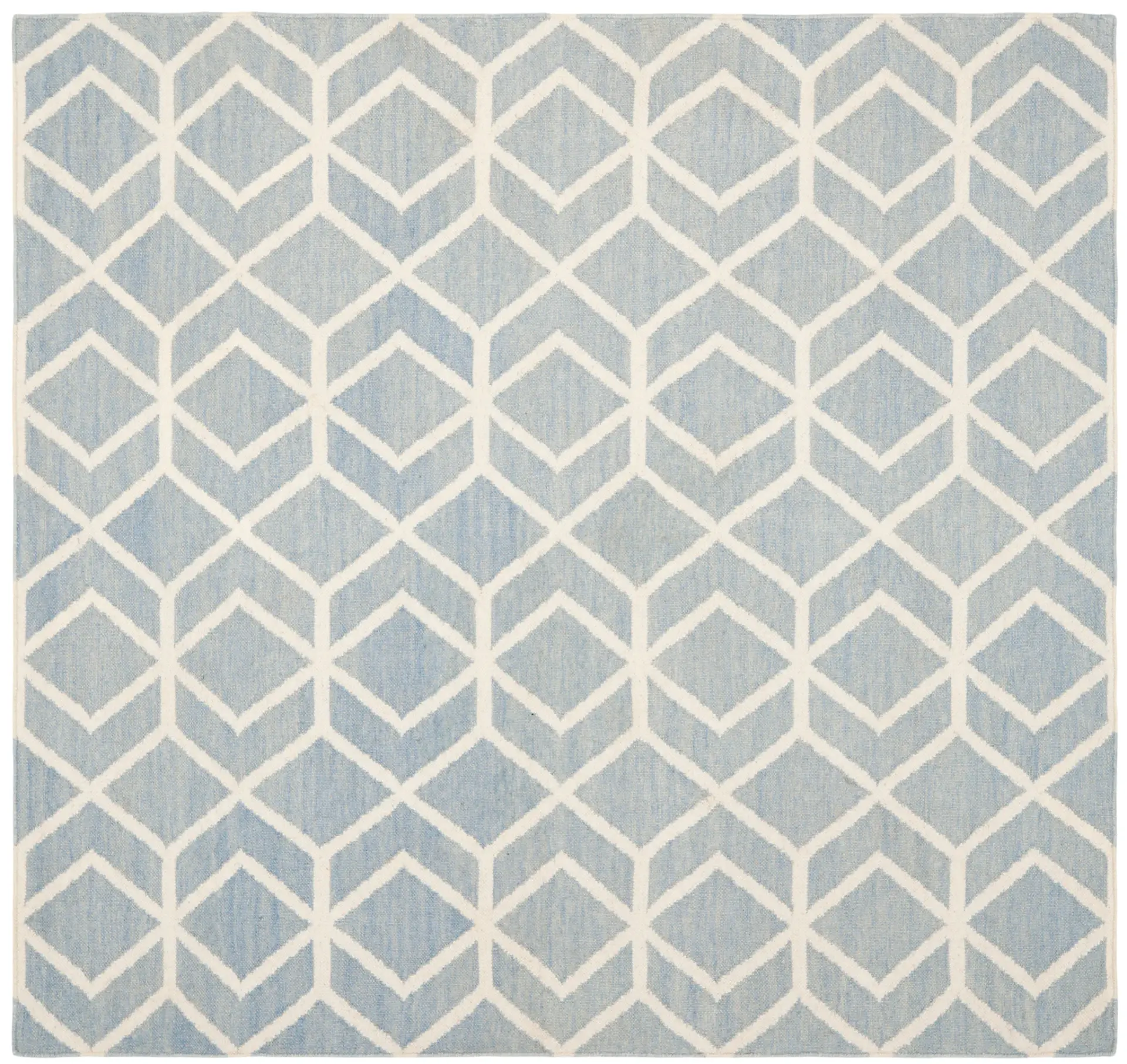 Dhurries Geometric Lattice Hand-Woven Rug