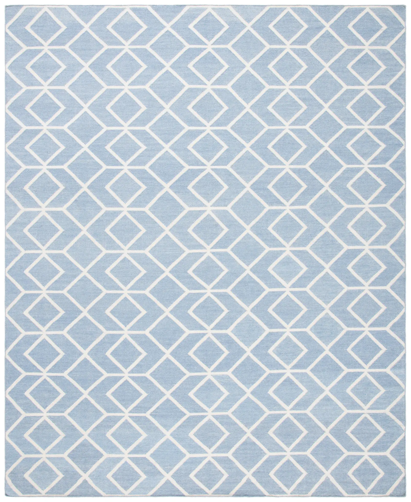Dhurries Geometric Lattice Hand-Woven Rug
