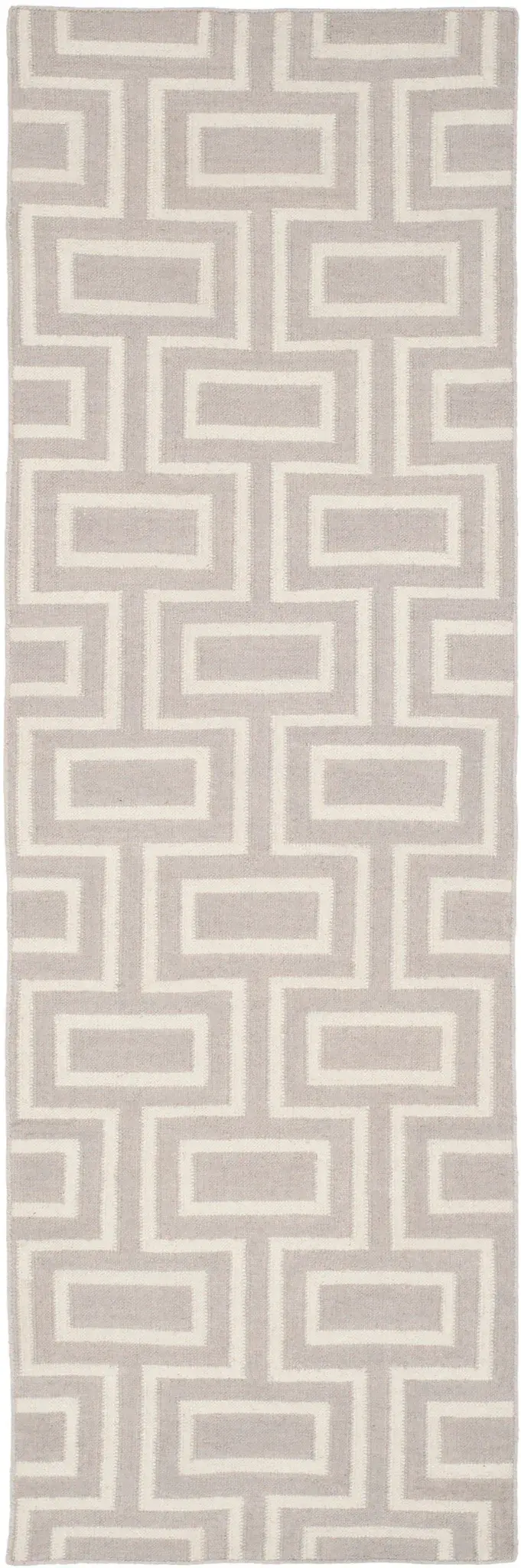 Dhurries Interlocking Rectangles Hand-Woven Rug