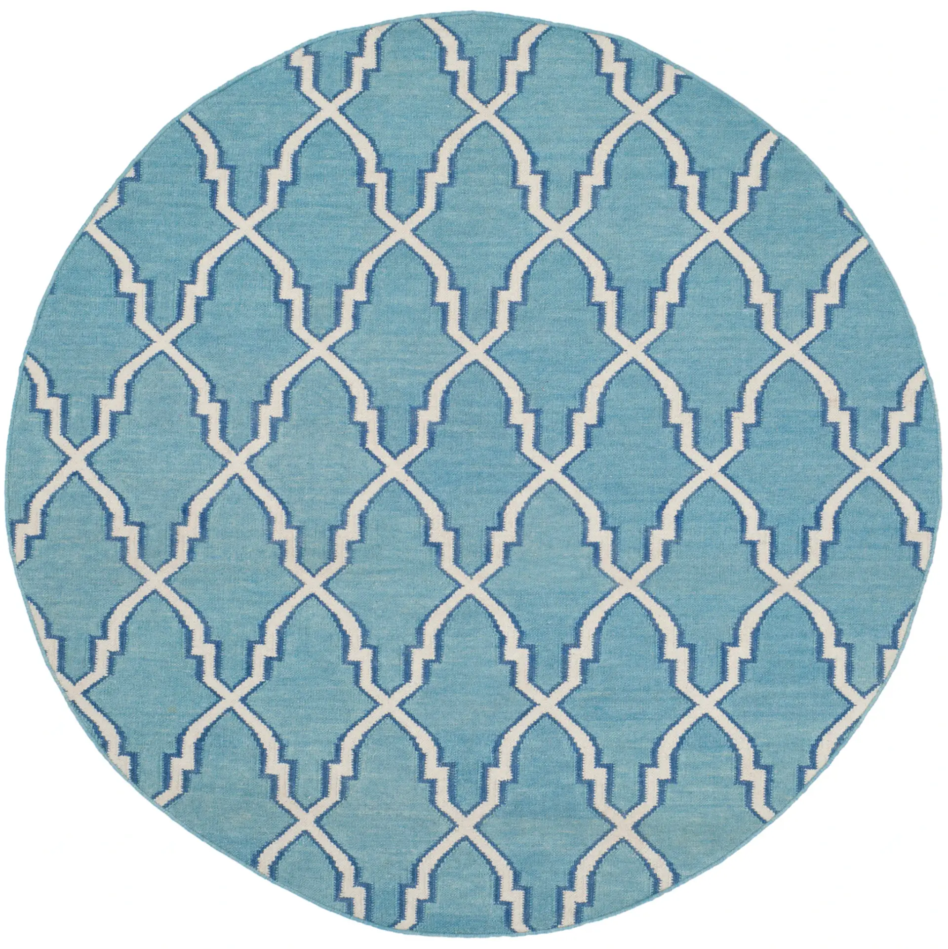Dhurries Elongated Trellis Hand-Woven Rug