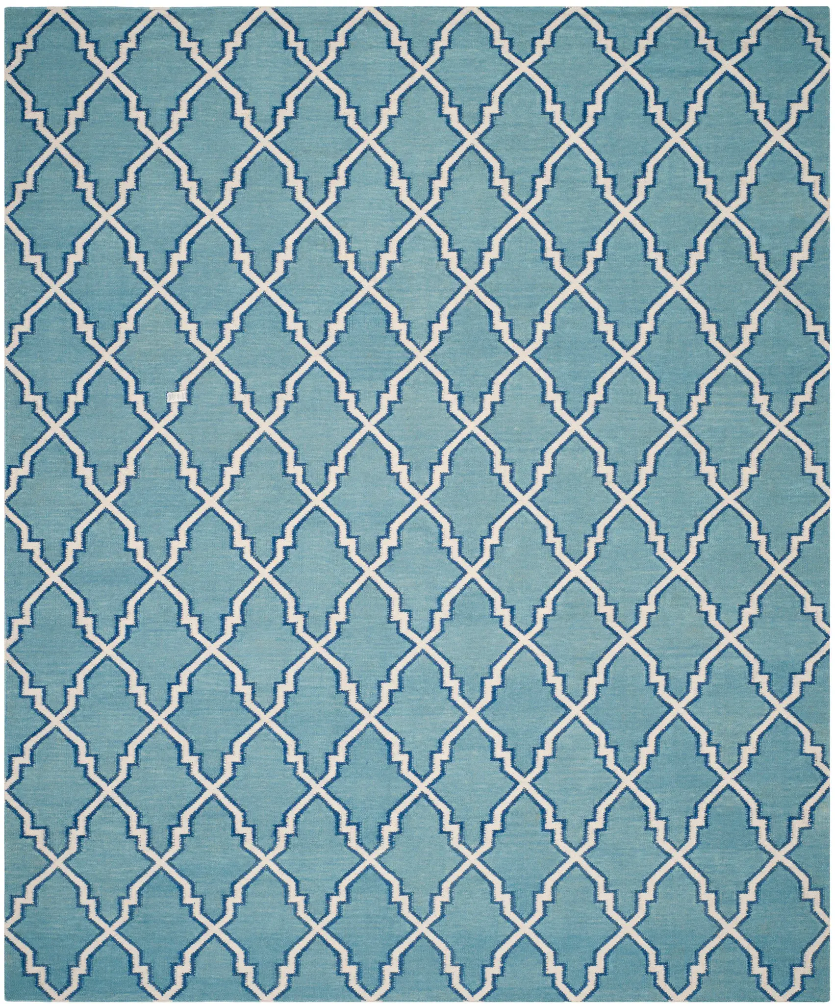 Dhurries Elongated Trellis Hand-Woven Rug