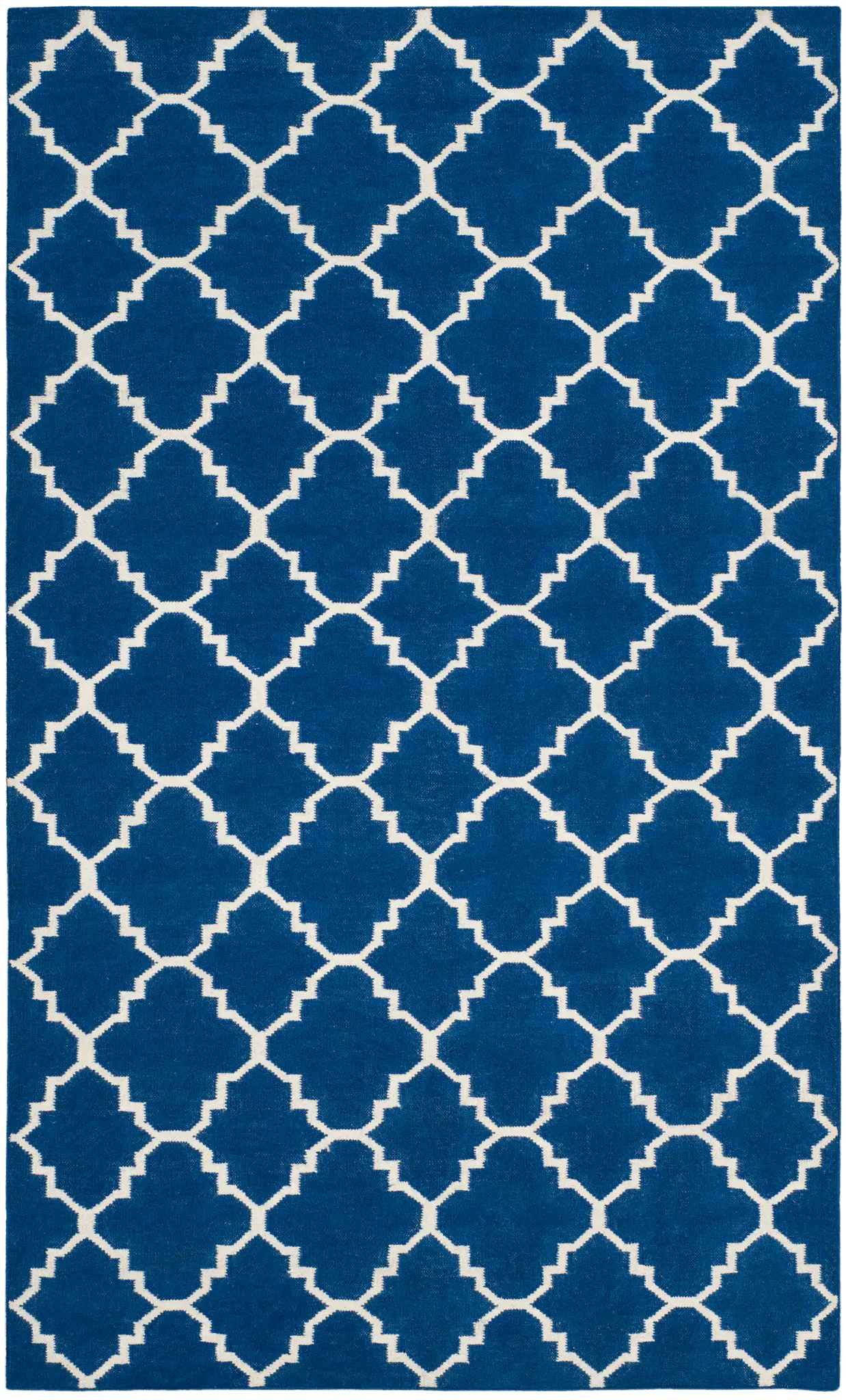 Dhurries Small-Scale Trellis Hand-Woven Rug