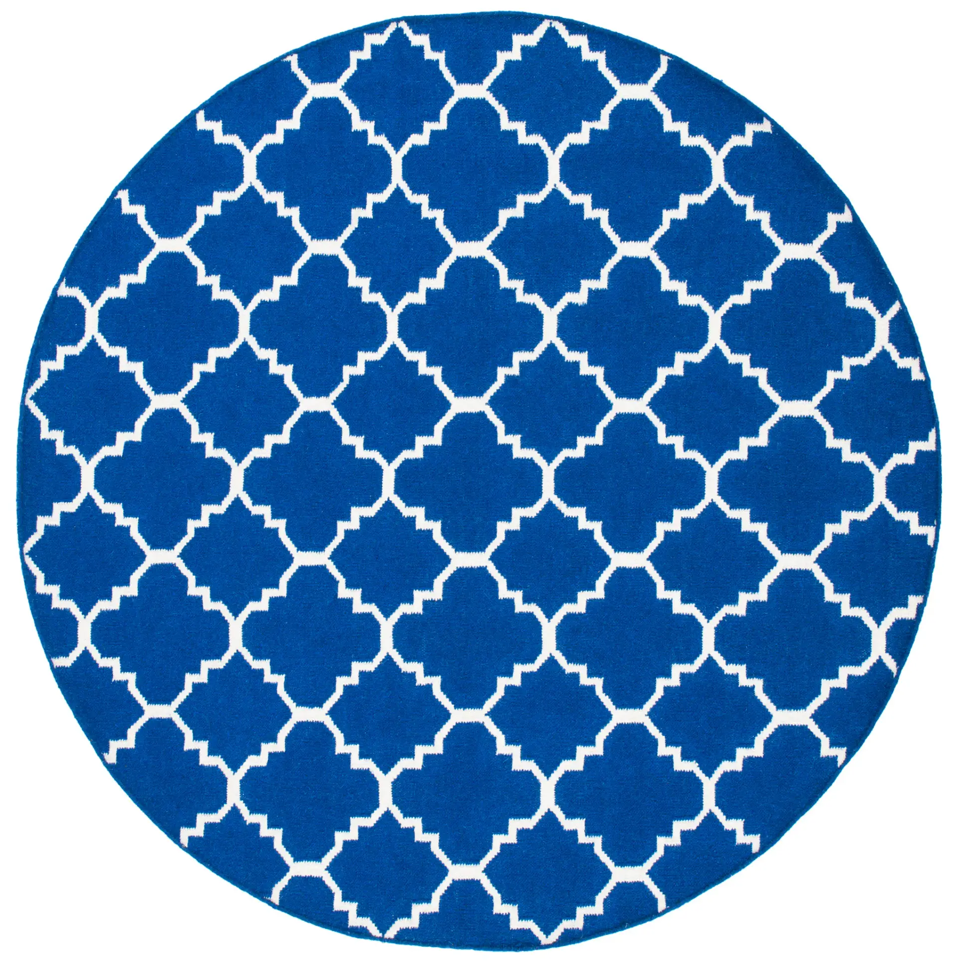 Dhurries Small-Scale Trellis Hand-Woven Rug