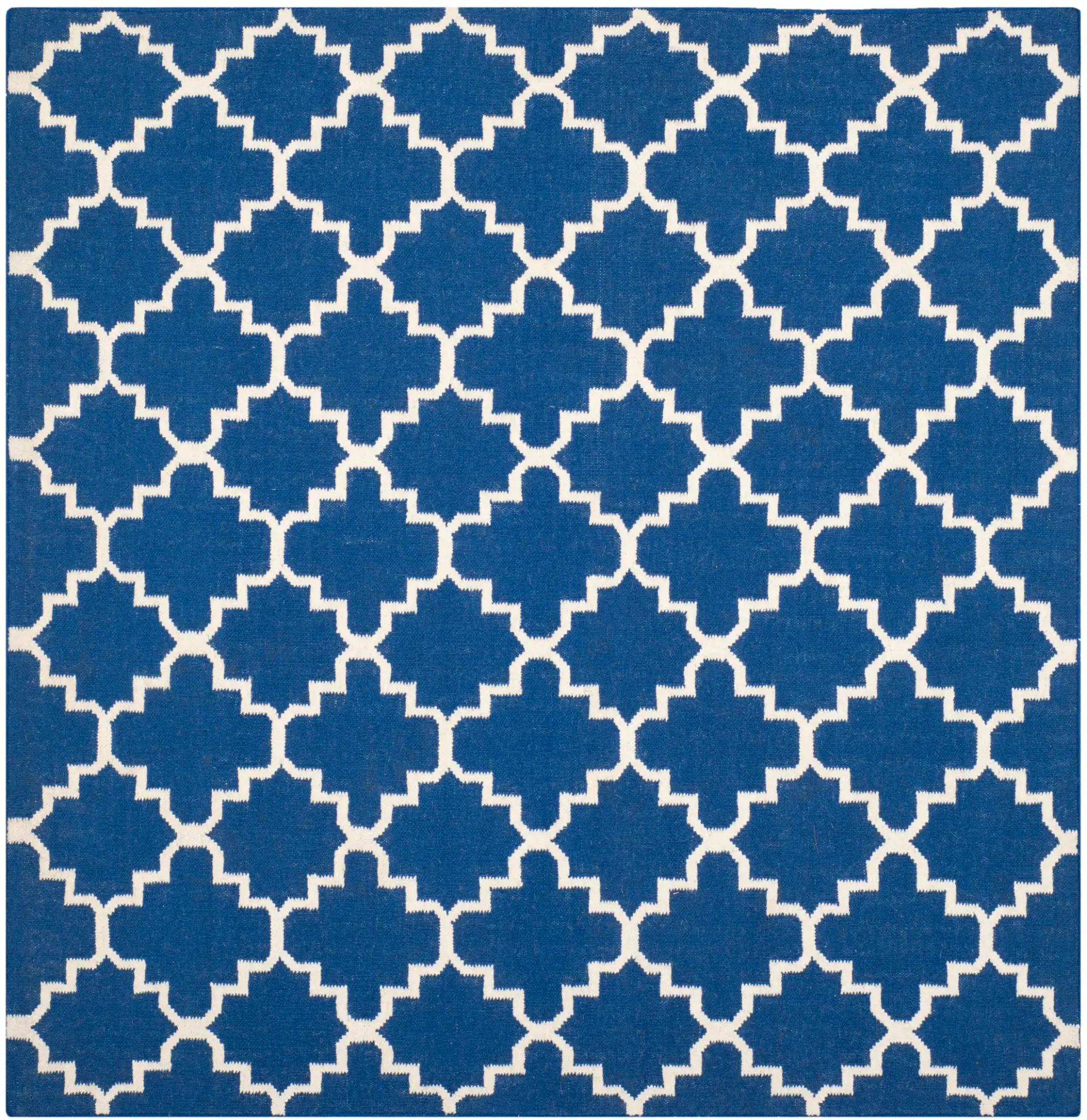 Dhurries Small-Scale Trellis Hand-Woven Rug