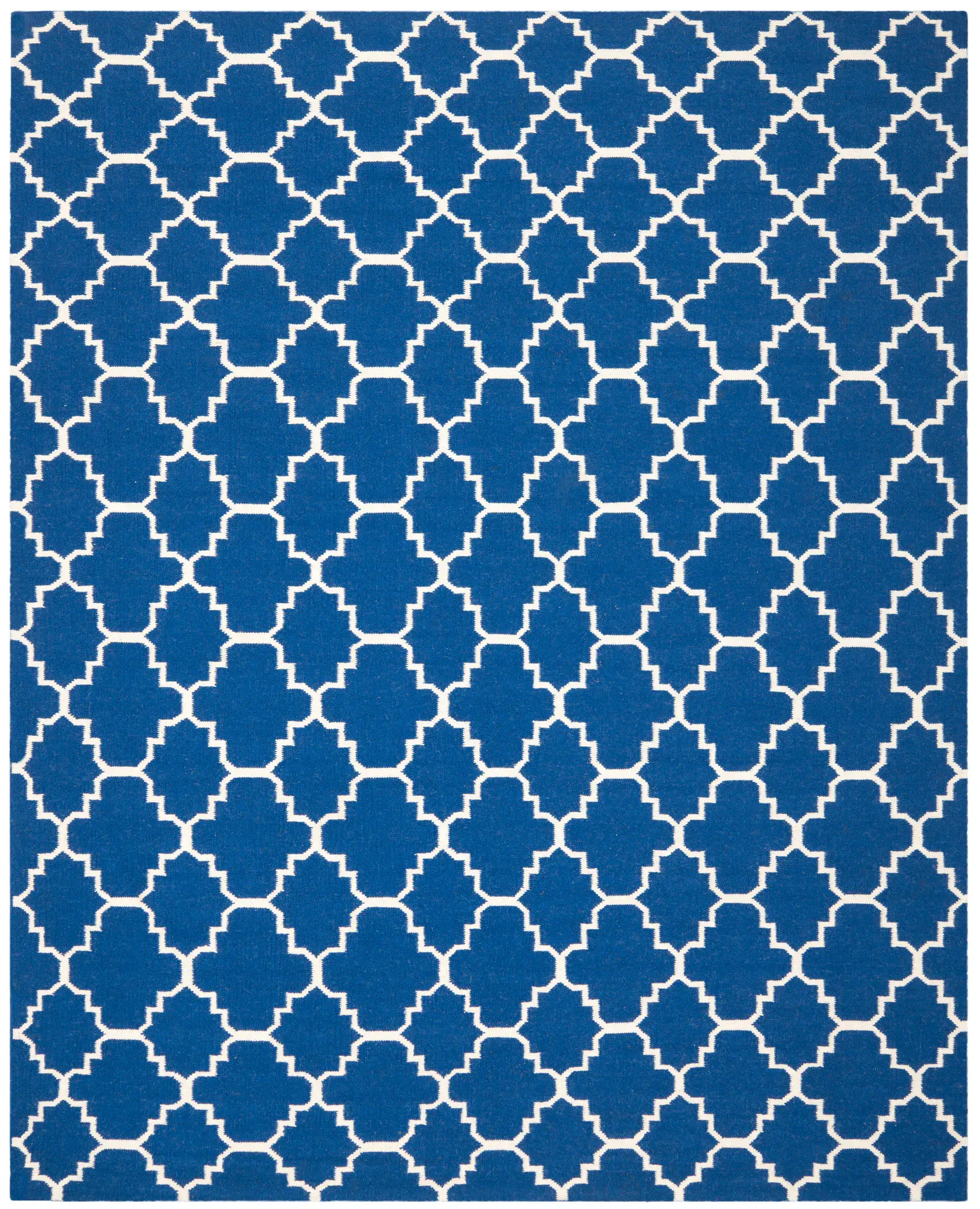 Dhurries Small-Scale Trellis Hand-Woven Rug