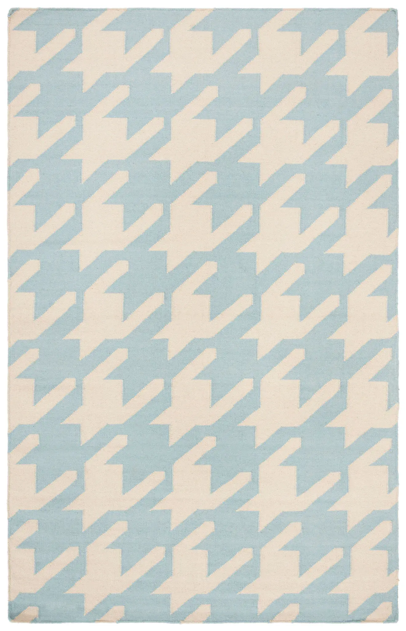 Dhurries Houndstooth Hand-Woven Wool Rug
