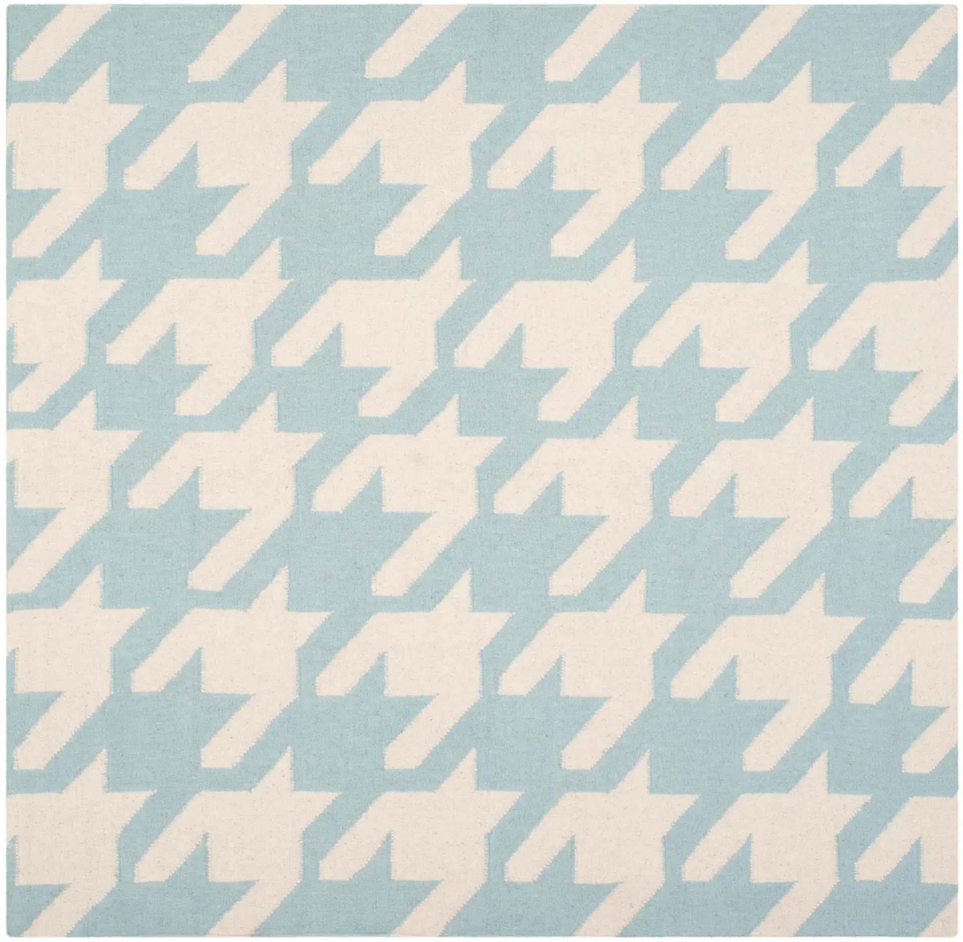 Dhurries Houndstooth Hand-Woven Wool Rug