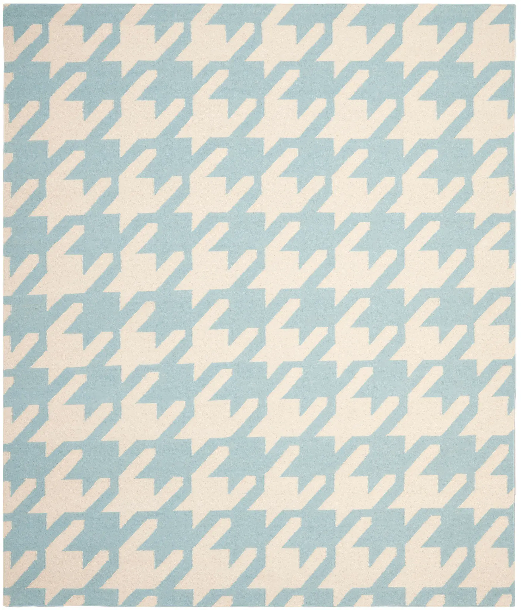 Dhurries Houndstooth Hand-Woven Wool Rug