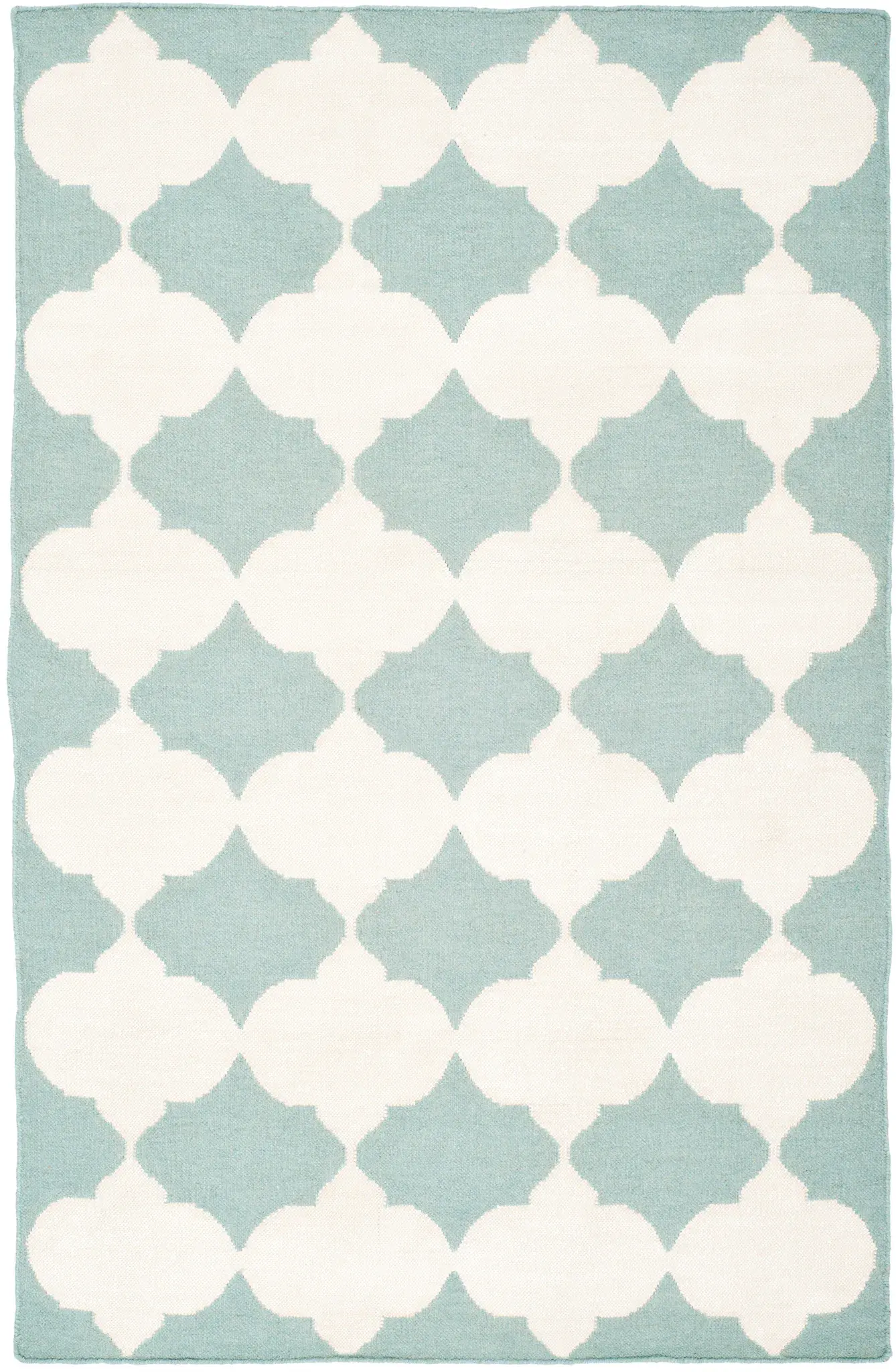 Dhurries Interlocking Tile Hand-Woven Rug
