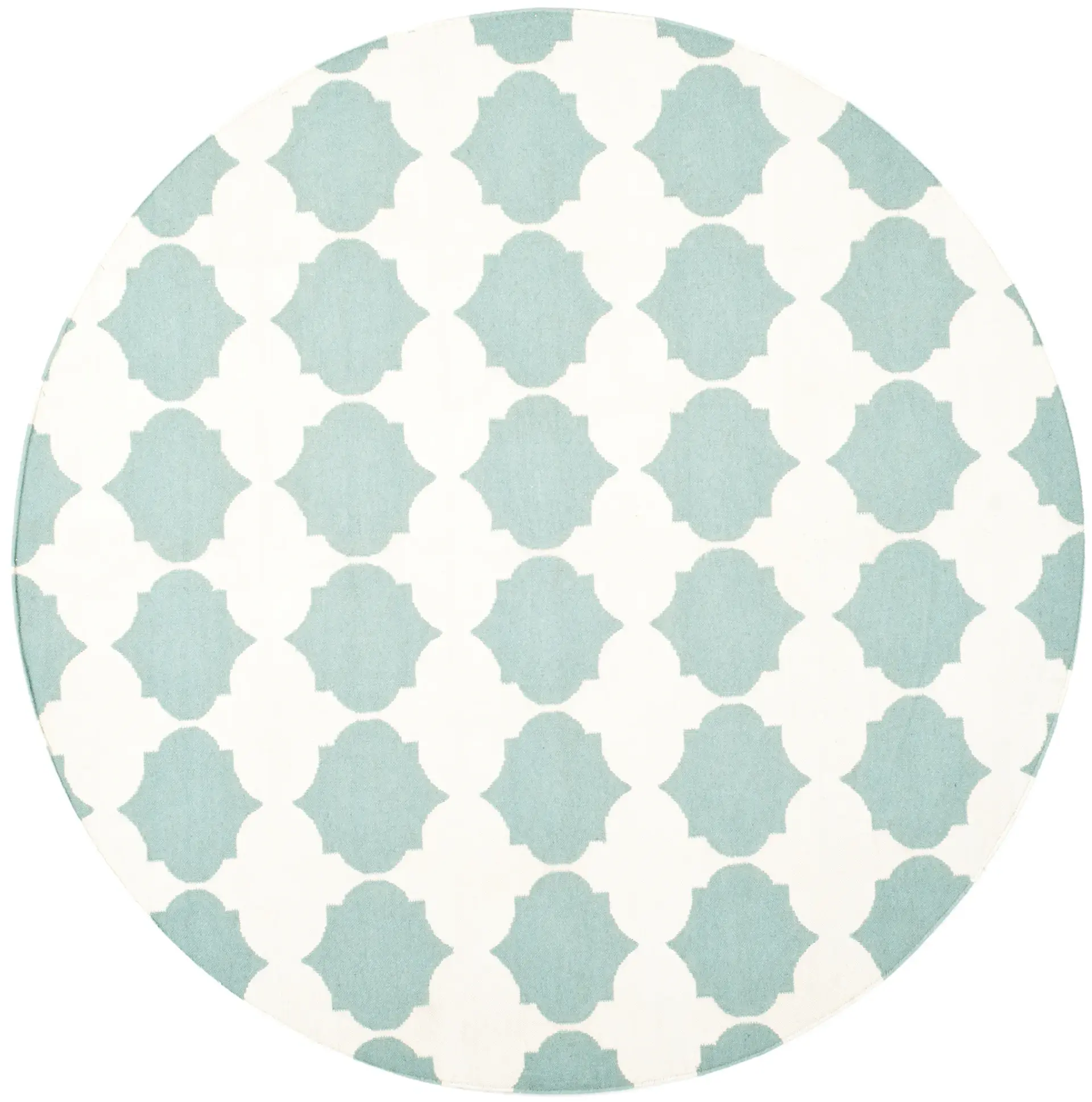 Dhurries Interlocking Tile Hand-Woven Rug