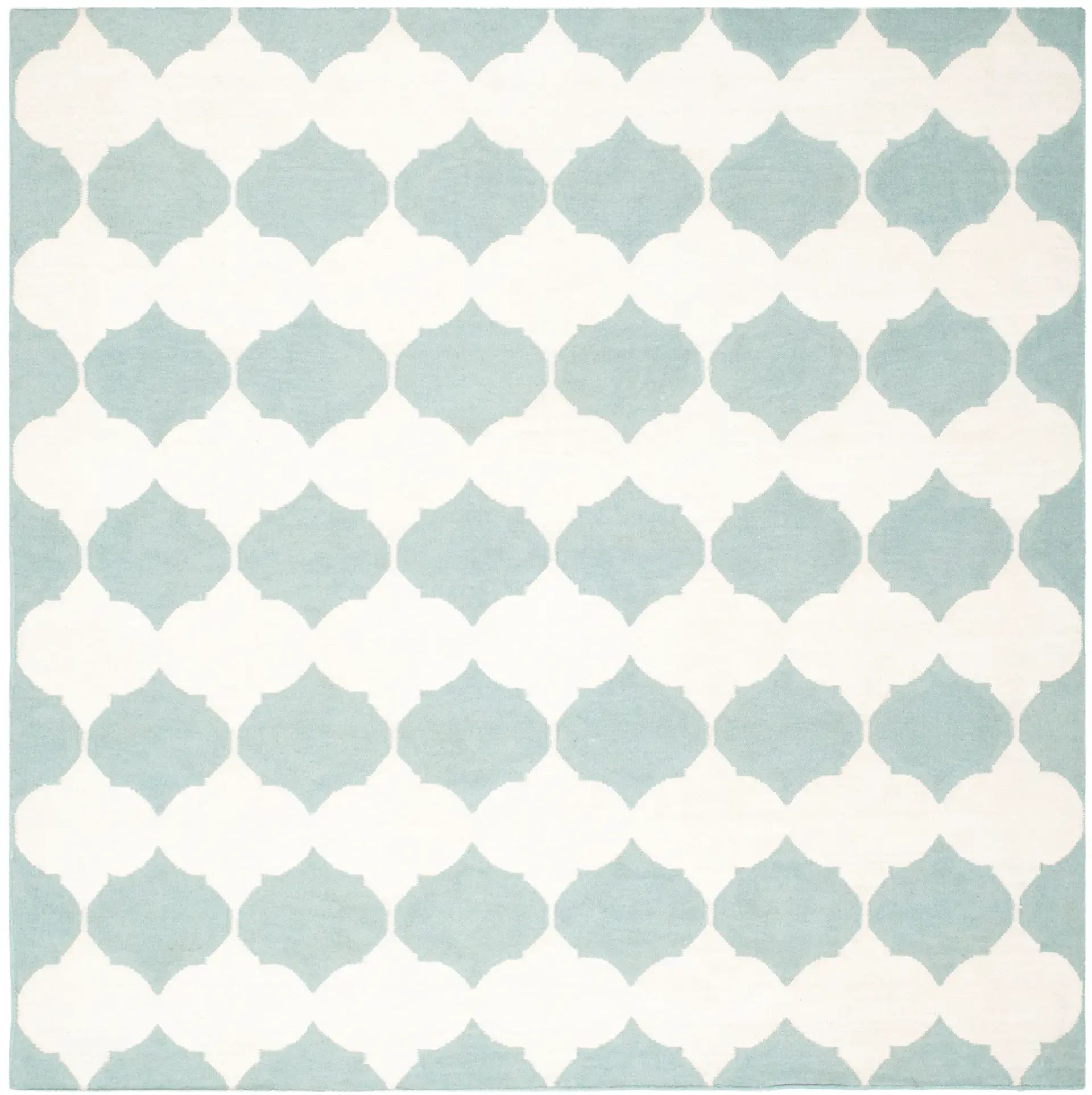 Dhurries Interlocking Tile Hand-Woven Rug