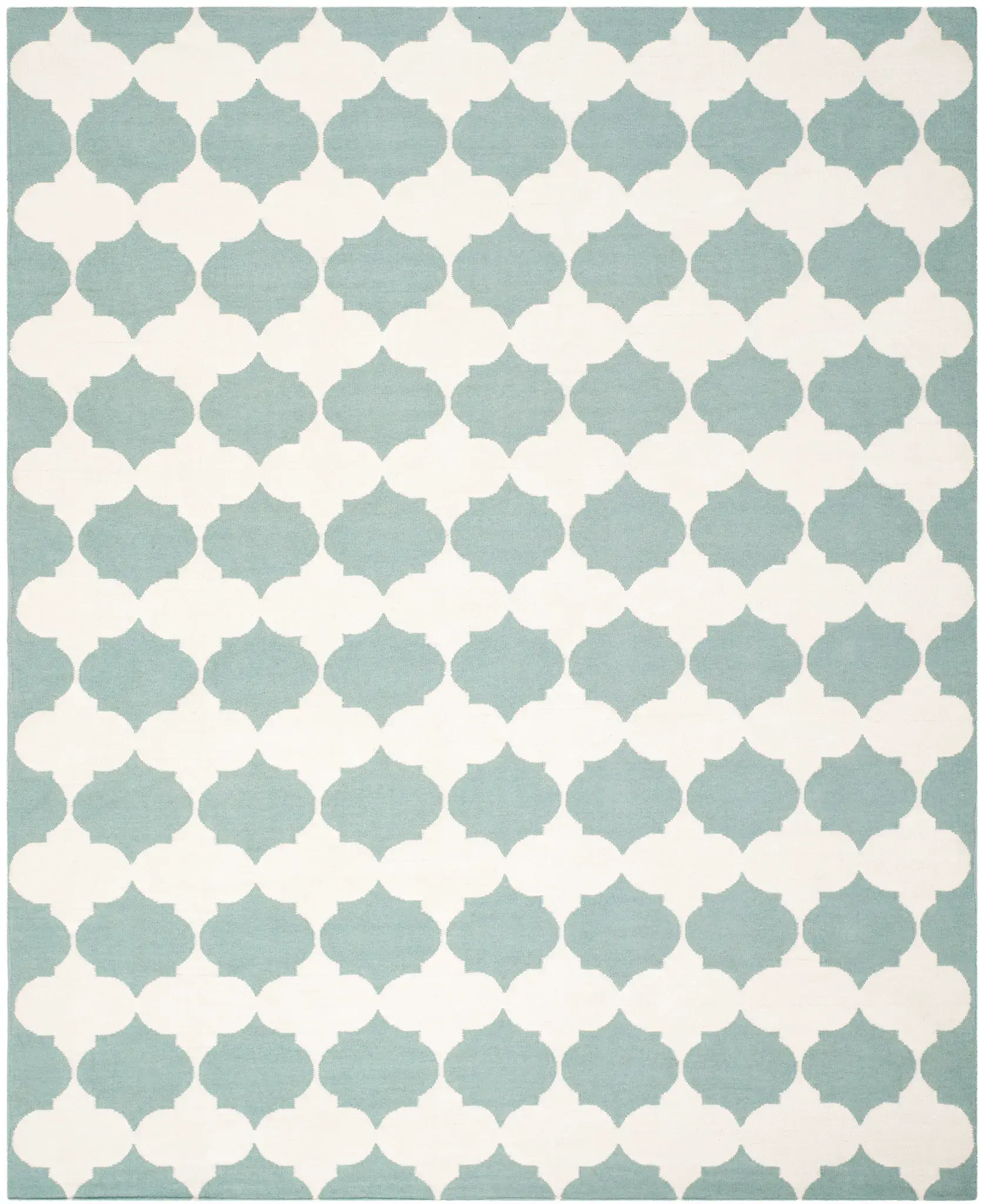 Dhurries Interlocking Tile Hand-Woven Rug