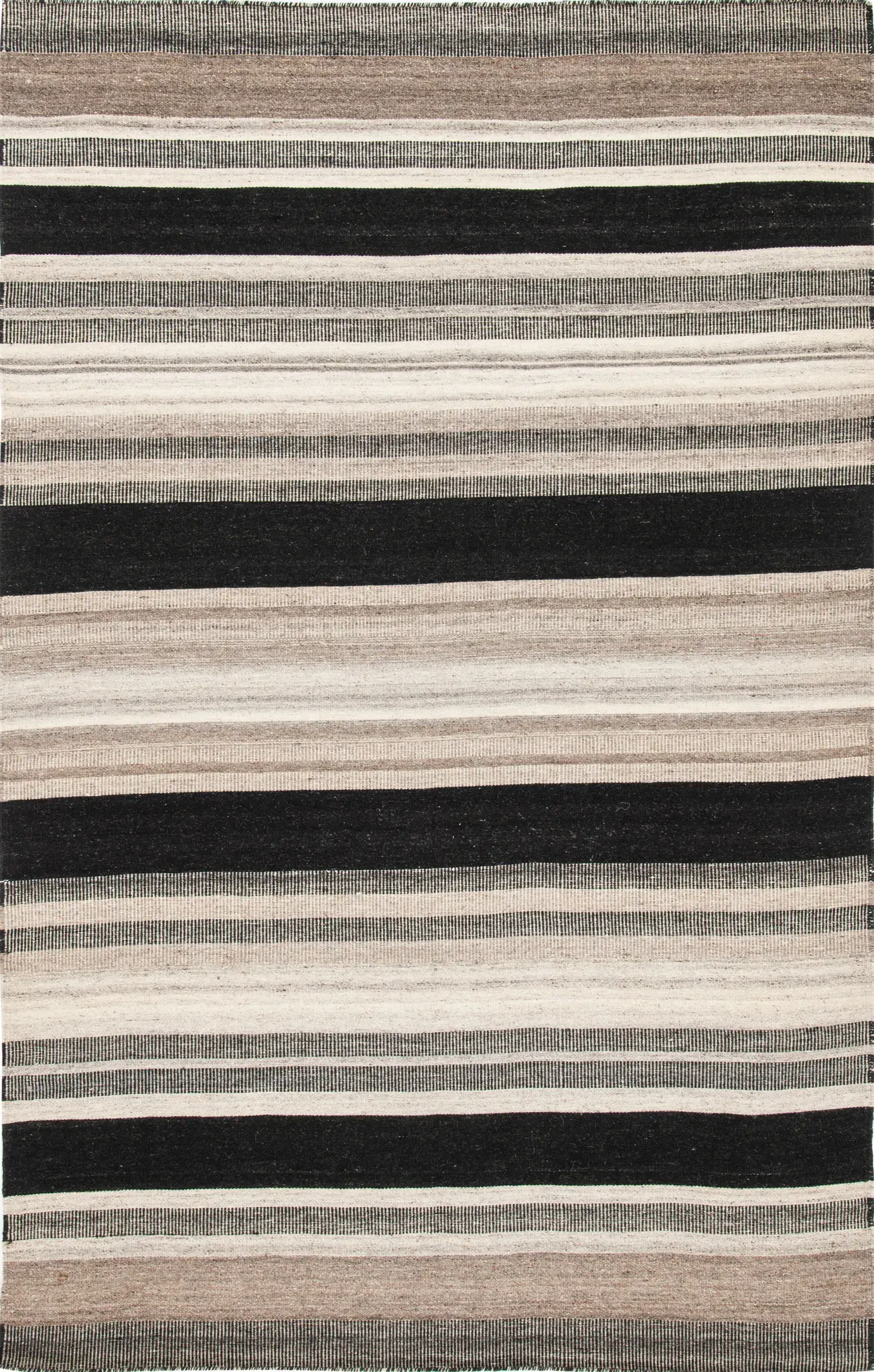 Dhurries Striped Flatweave Wool Rug