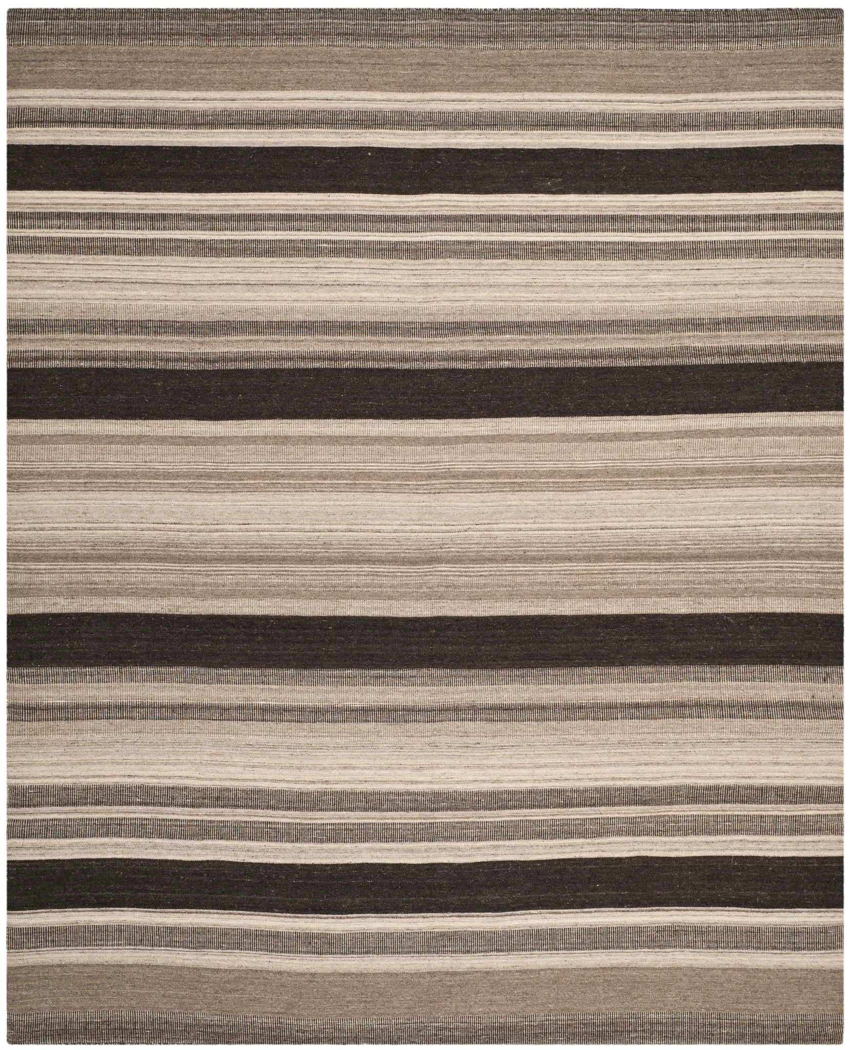 Dhurries Striped Flatweave Wool Rug