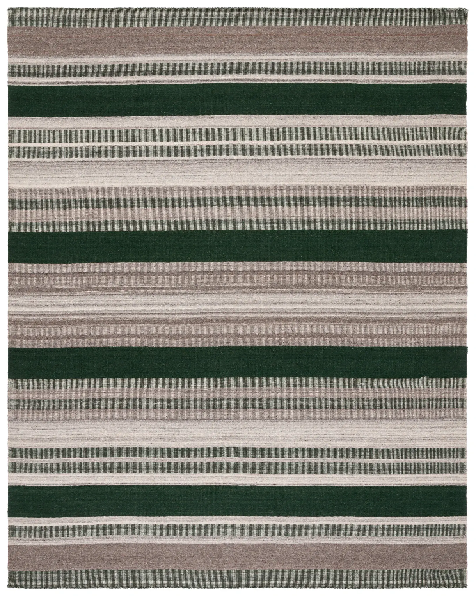 Dhurries Striped Flatweave Wool Rug