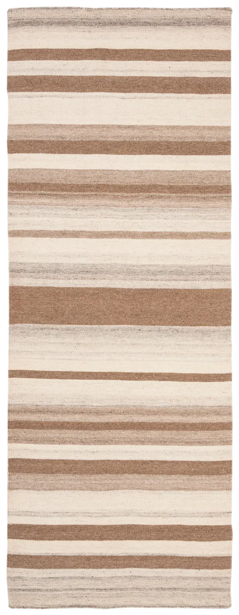 Dhurries Variegated Stripe Hand-Woven Wool Rug
