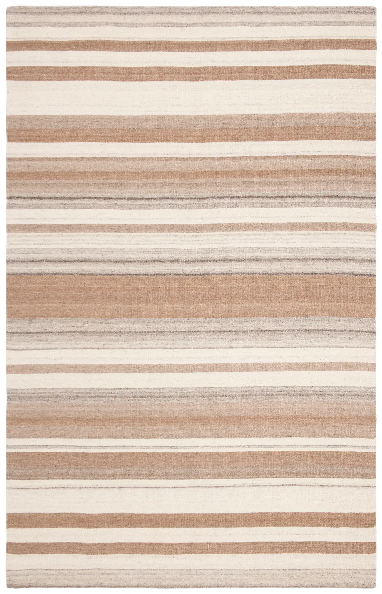 Dhurries Variegated Stripe Hand-Woven Wool Rug