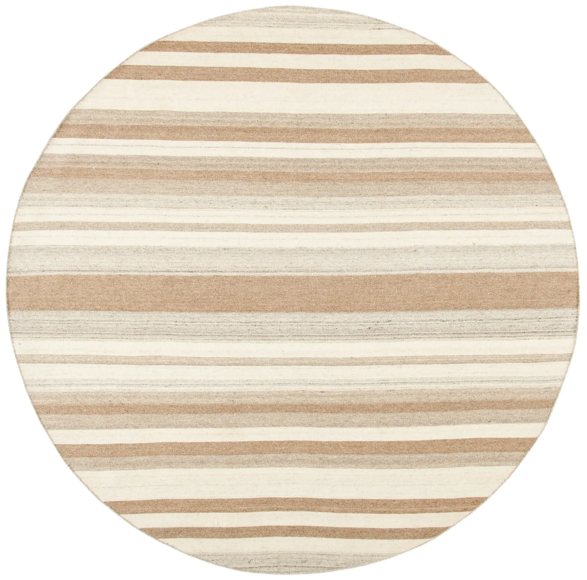 Dhurries Variegated Stripe Hand-Woven Wool Rug