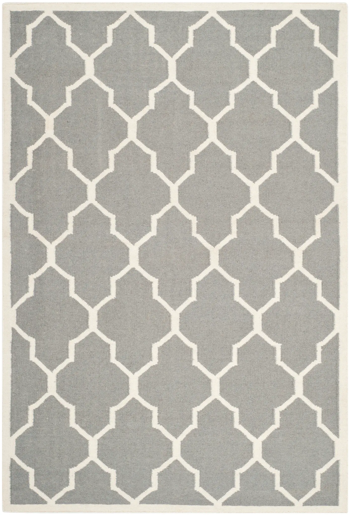 Dhurries Trellis Hand-Woven Wool Rug