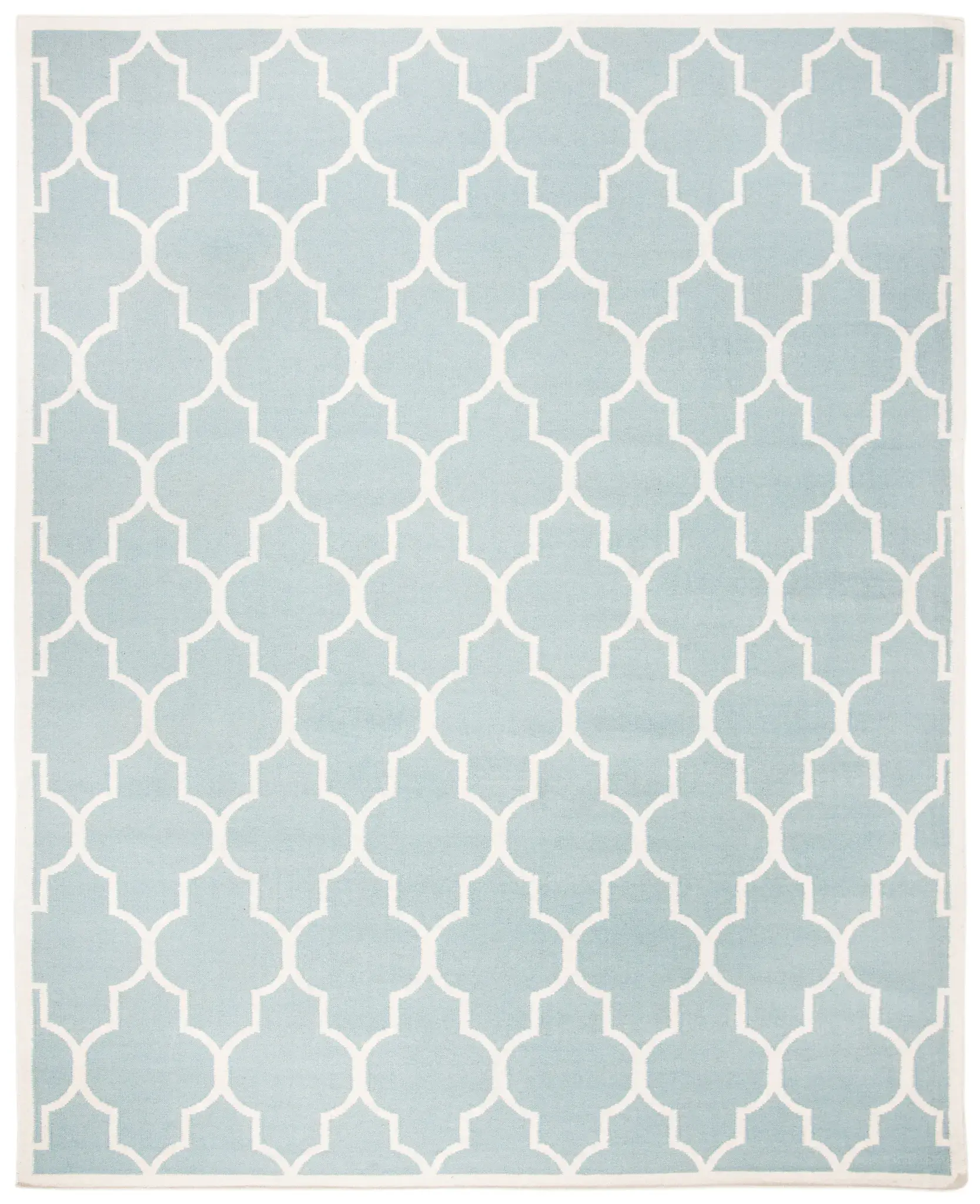 Dhurries Trellis Hand-Woven Wool Rug