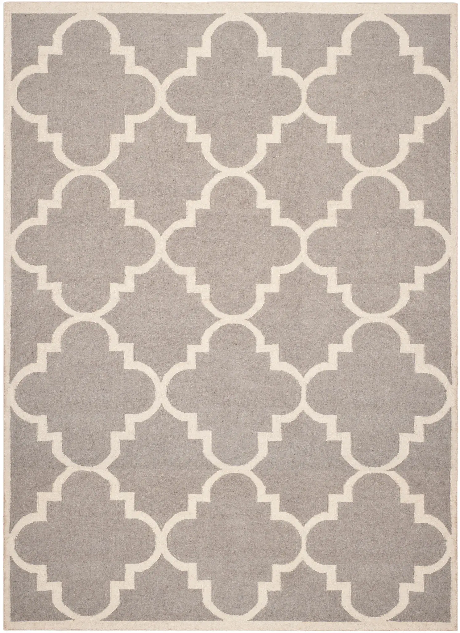 Dhurries Stepped Trellis Hand-Woven Wool Rug