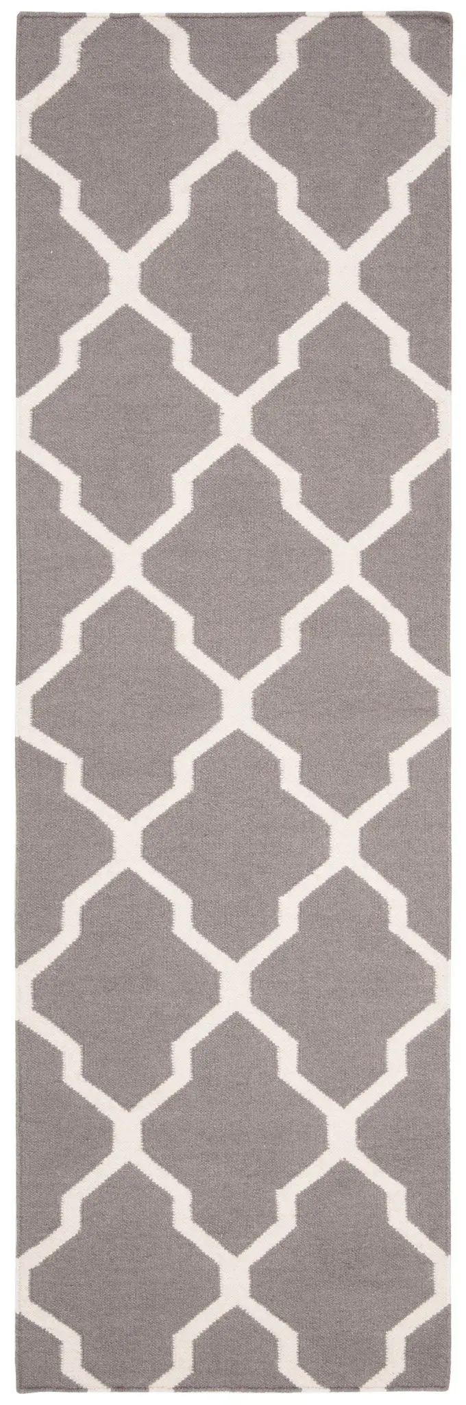 Dhurries Lattice Hand-Woven Wool Rug
