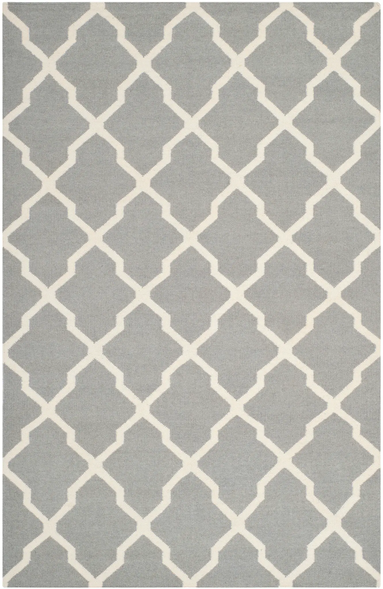 Dhurries Lattice Hand-Woven Wool Rug