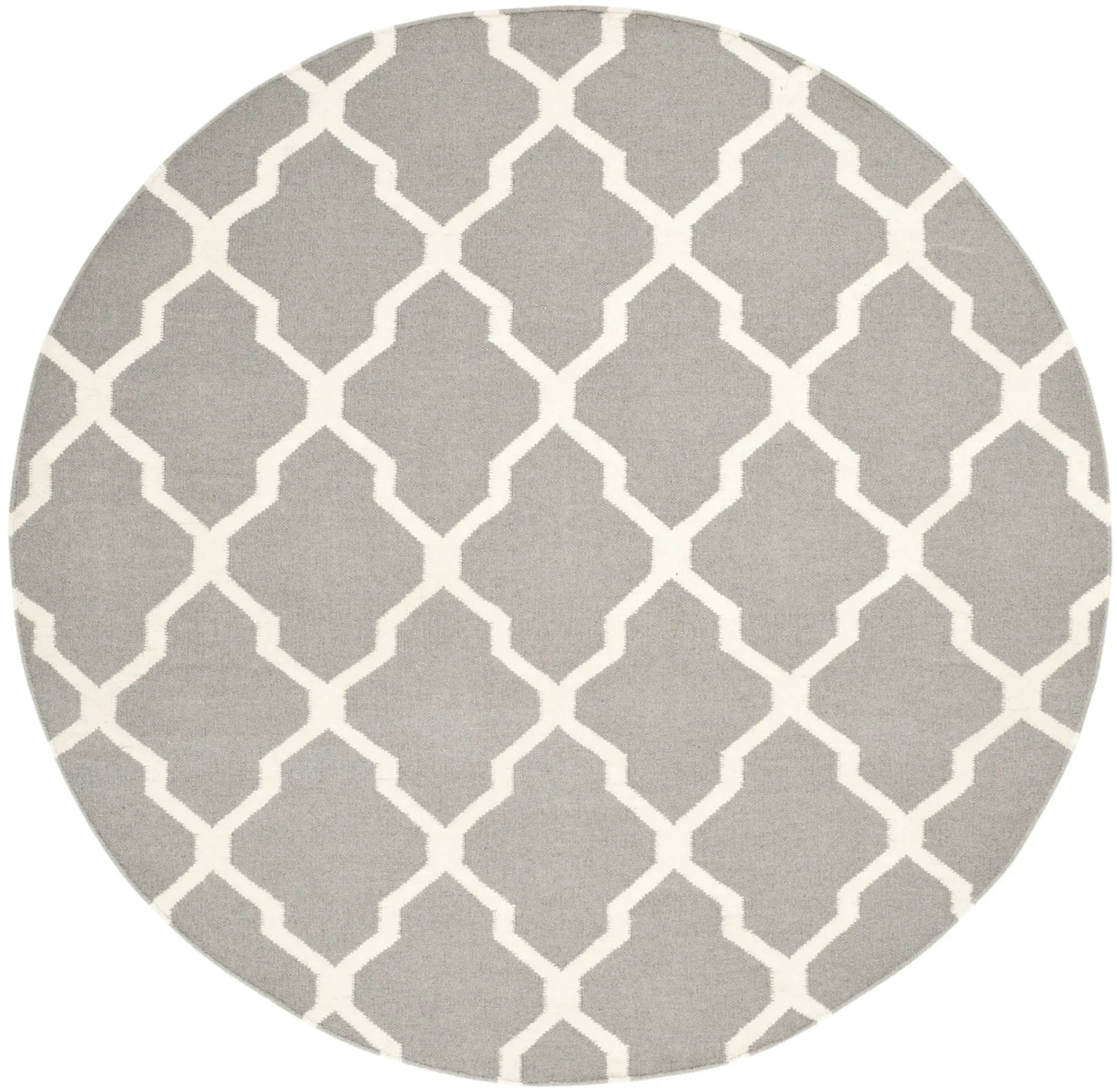Dhurries Lattice Hand-Woven Wool Rug