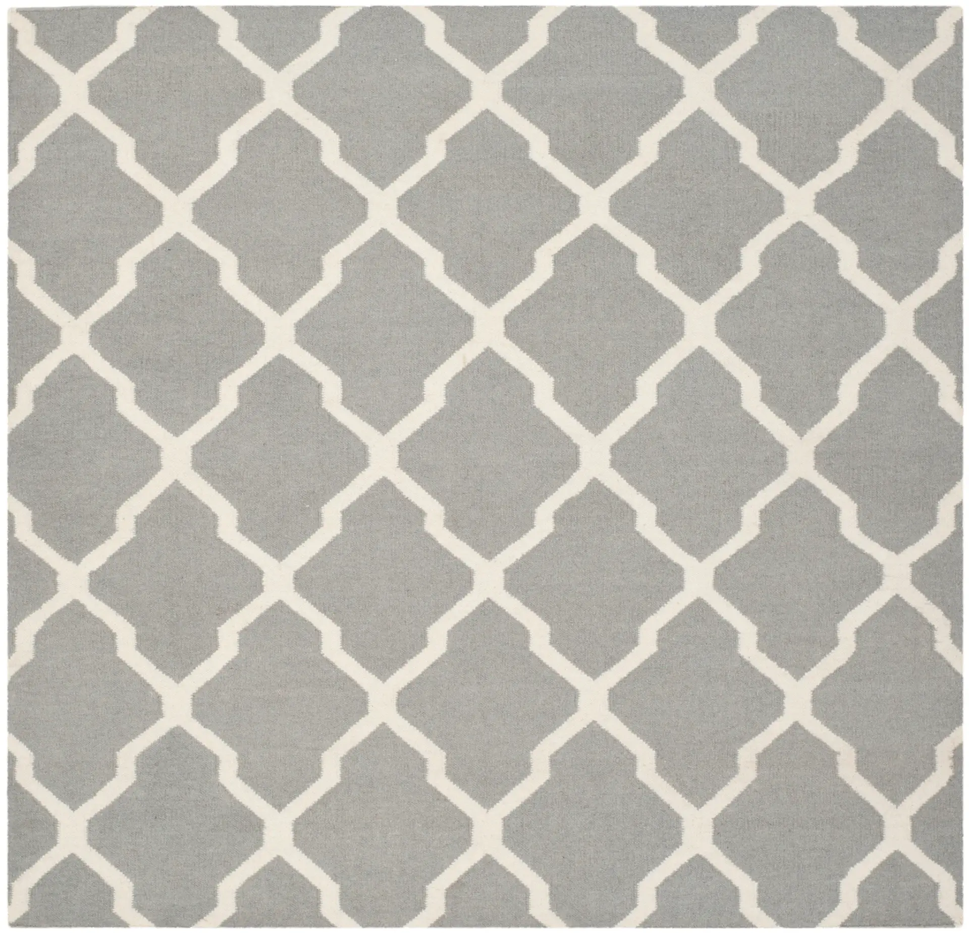 Dhurries Lattice Hand-Woven Wool Rug