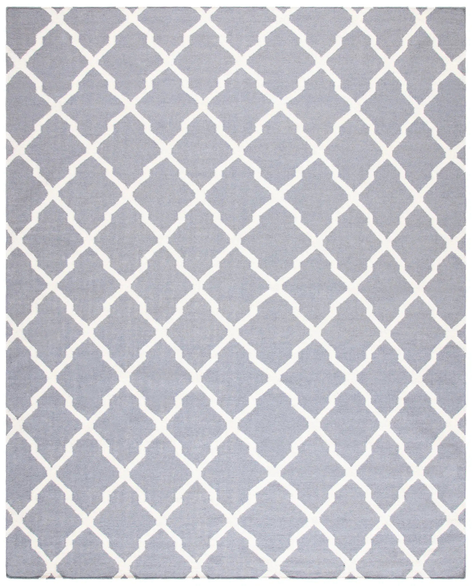 Dhurries Lattice Hand-Woven Wool Rug
