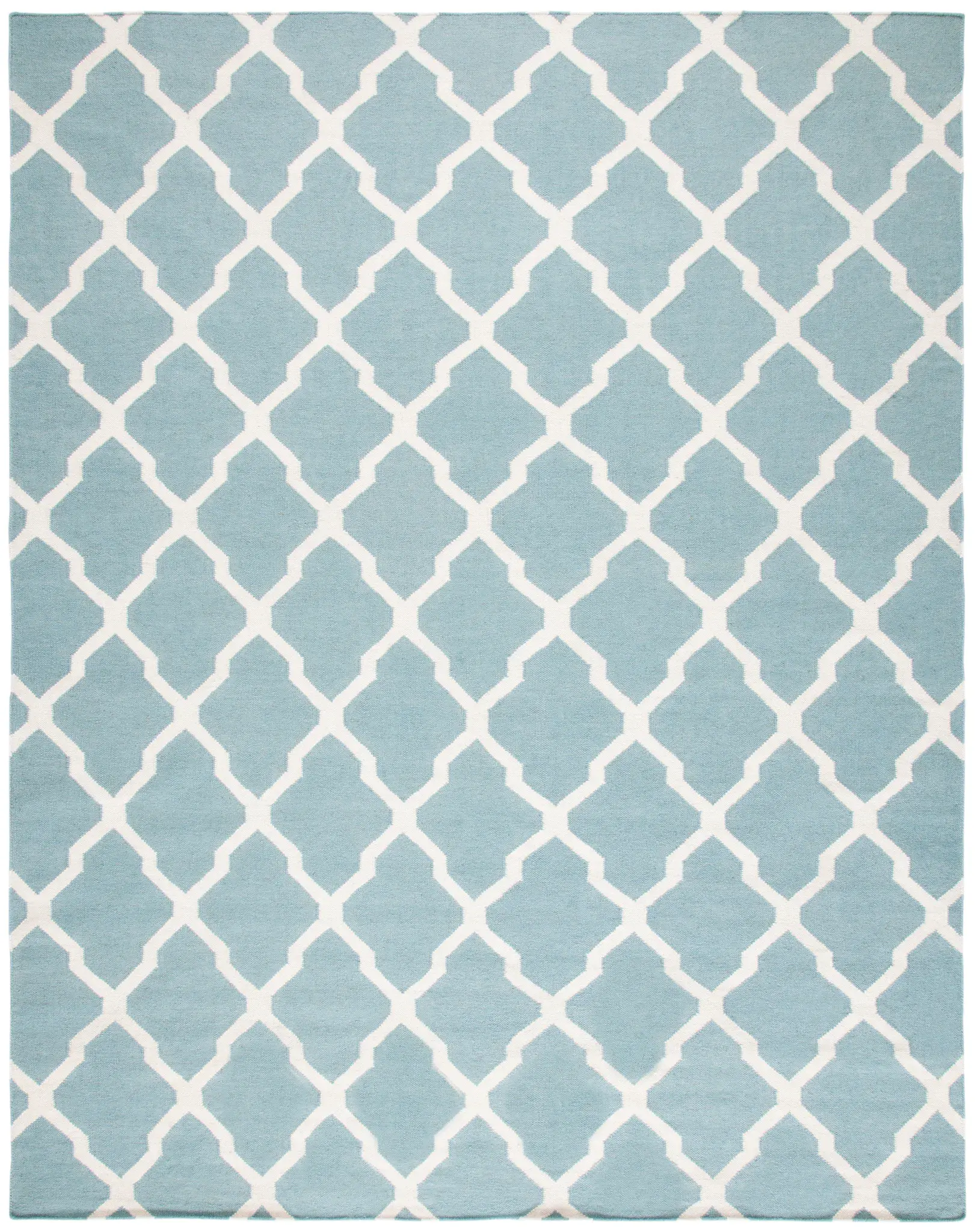 Dhurries Lattice Hand-Woven Wool Rug