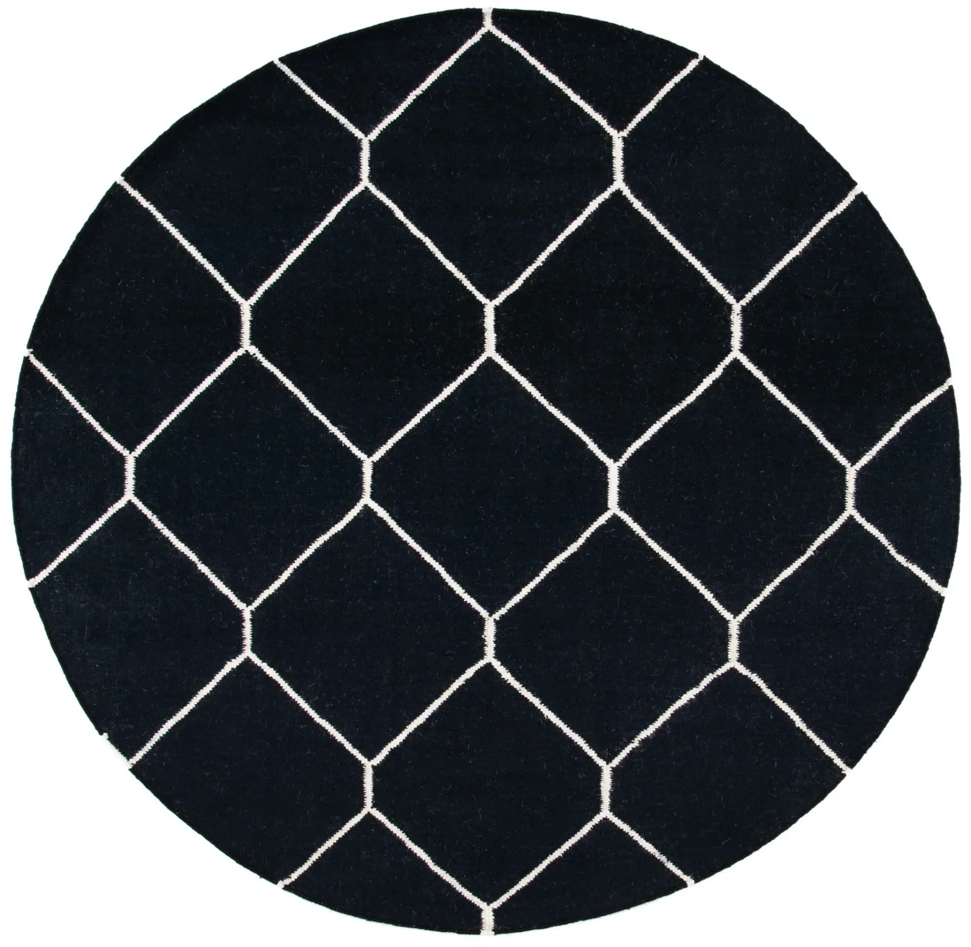 Dhurries Honeycomb Hand-Woven Wool Rug