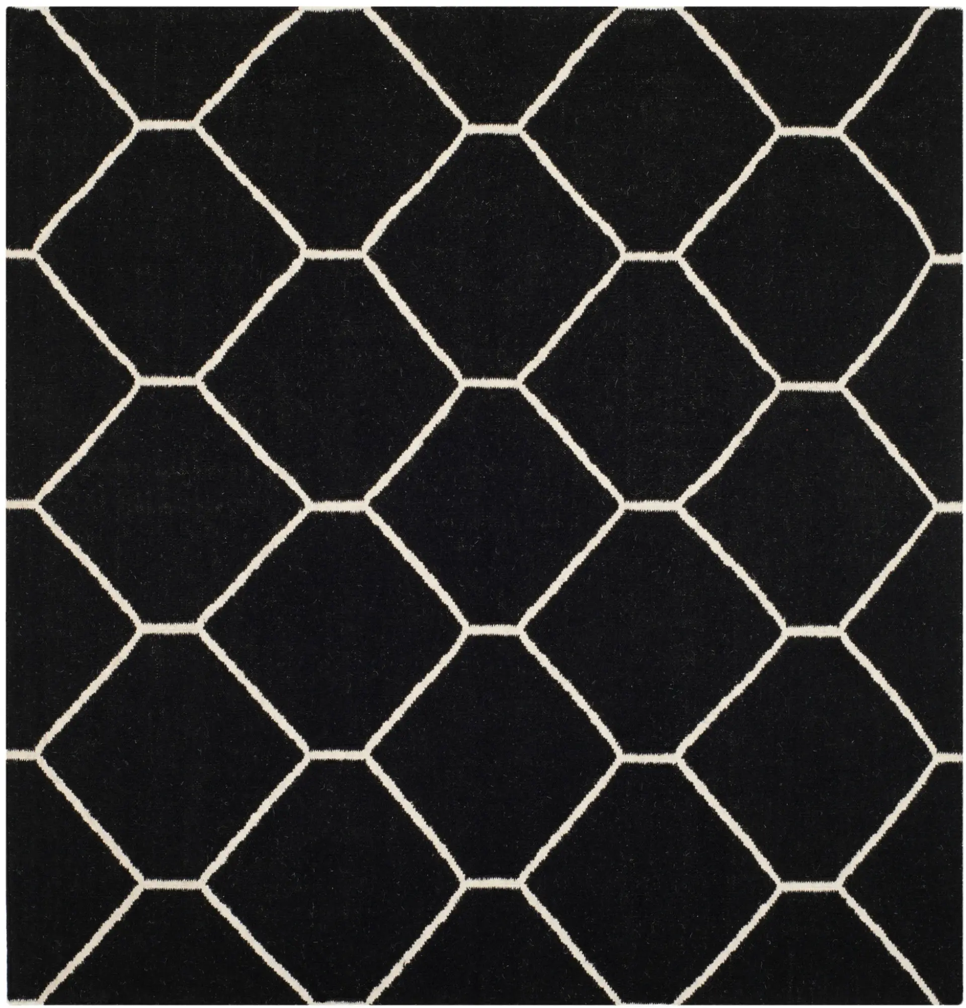 Dhurries Honeycomb Hand-Woven Wool Rug