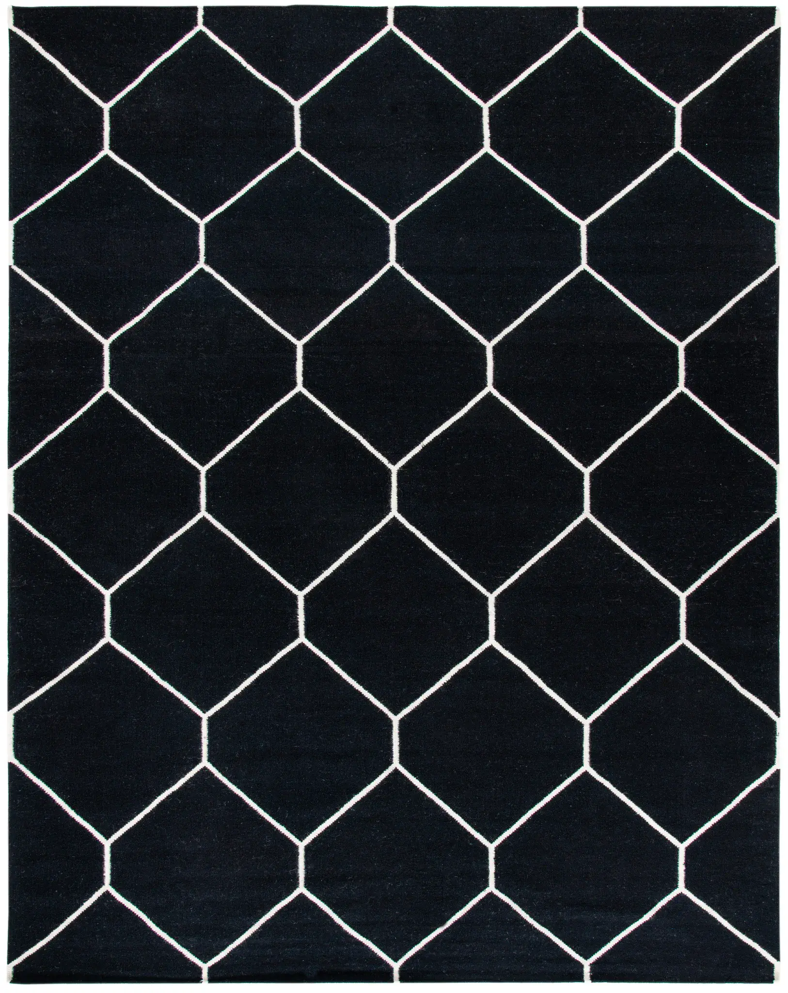 Dhurries Honeycomb Hand-Woven Wool Rug
