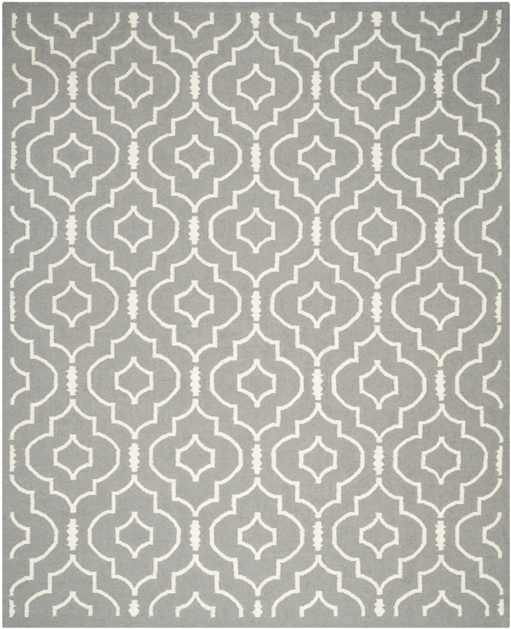 Dhurries Nested Trellis Hand-Woven Wool Rug