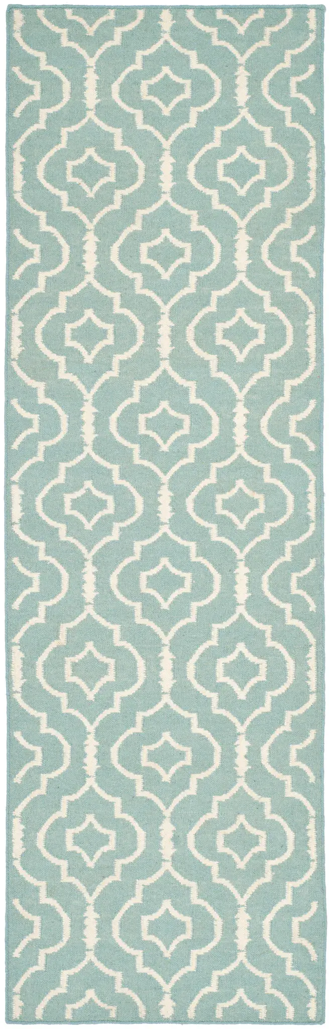 Dhurries Nested Trellis Hand-Woven Wool Rug