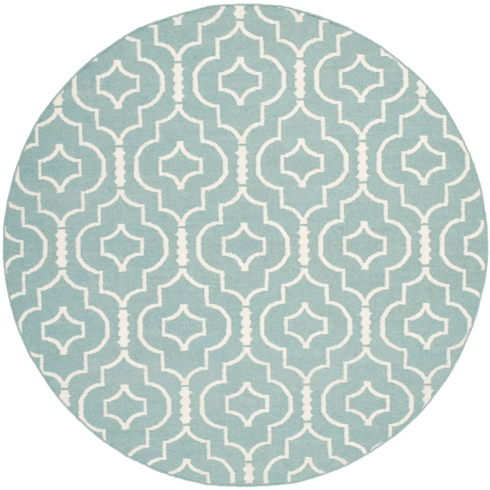Dhurries Nested Trellis Hand-Woven Wool Rug