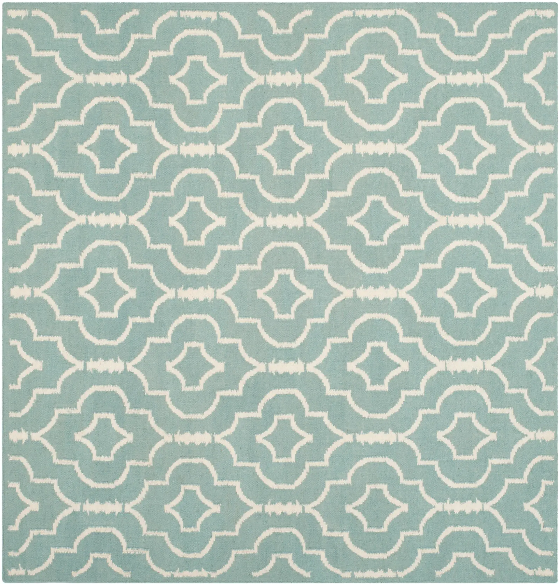 Dhurries Nested Trellis Hand-Woven Wool Rug