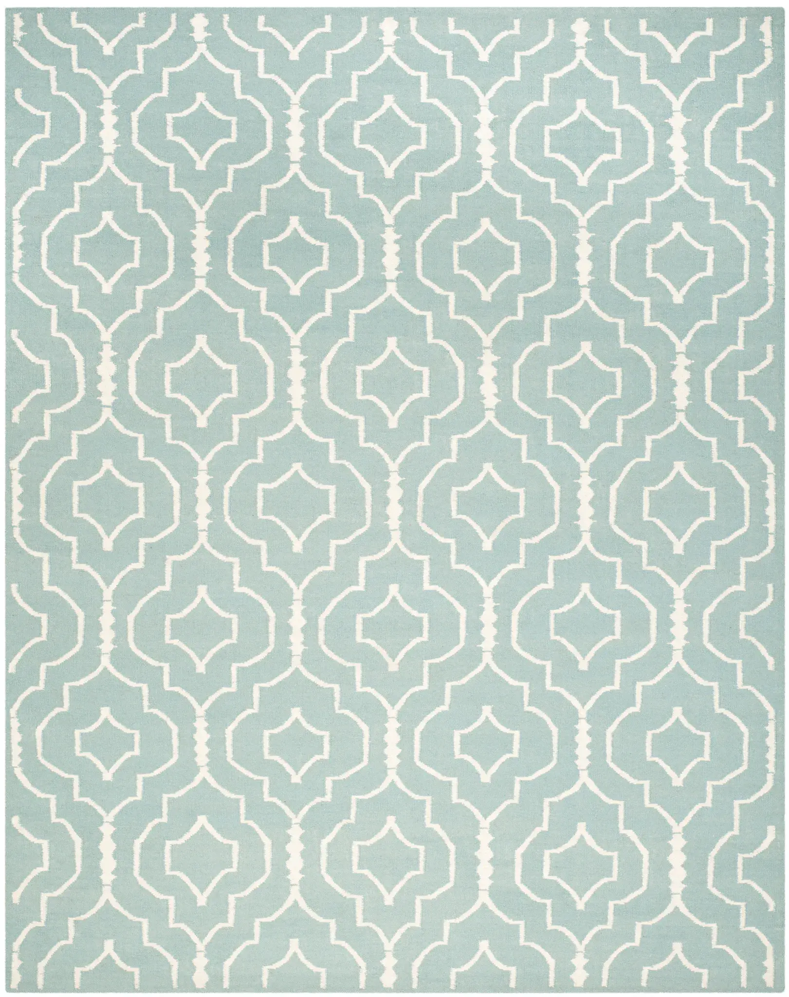 Dhurries Nested Trellis Hand-Woven Wool Rug