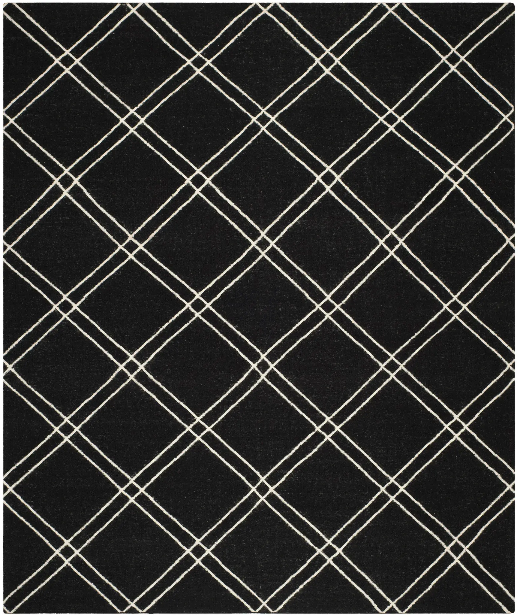 Dhurries Double Diamond Hand-Woven Wool Rug
