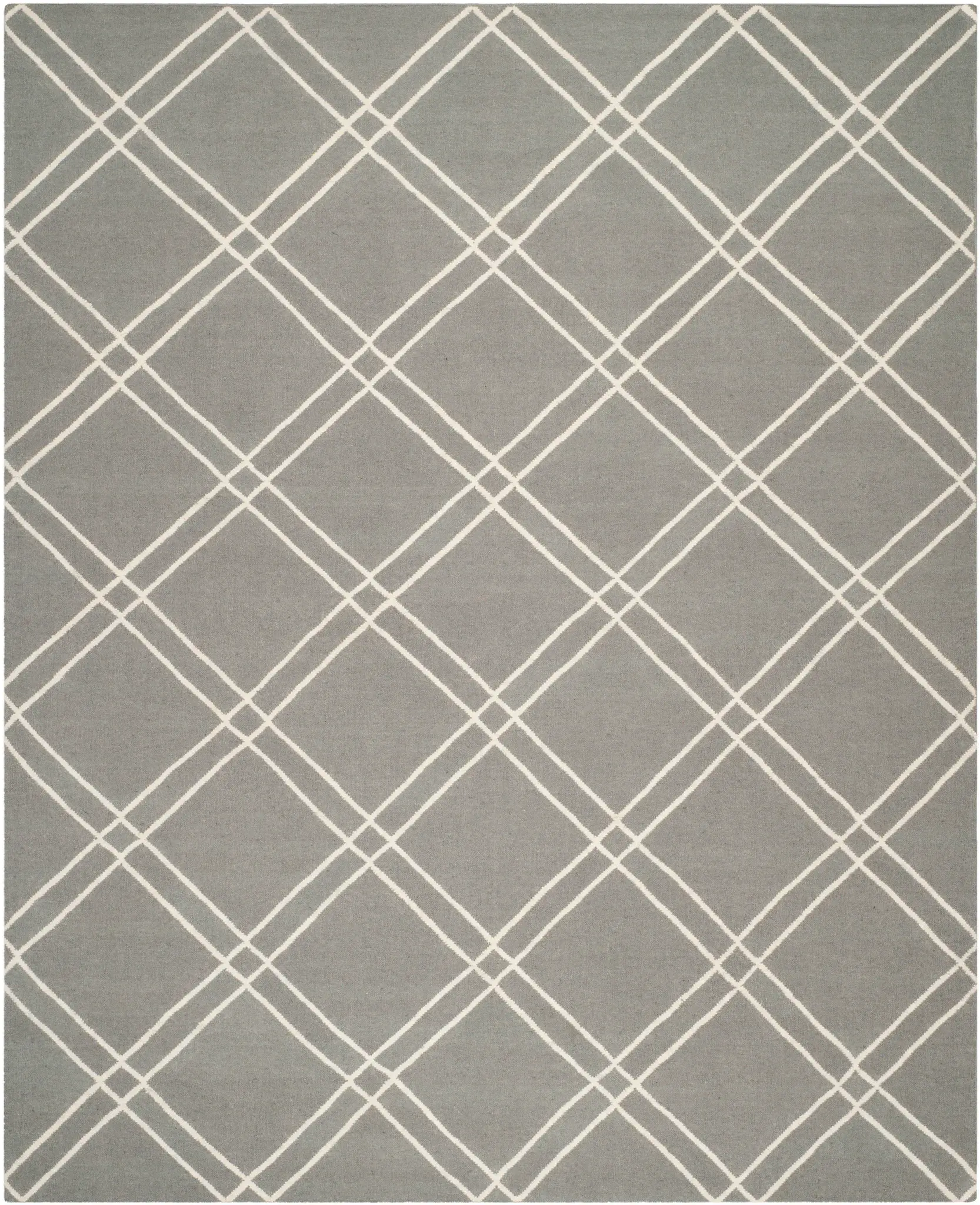 Dhurries Double Diamond Hand-Woven Wool Rug