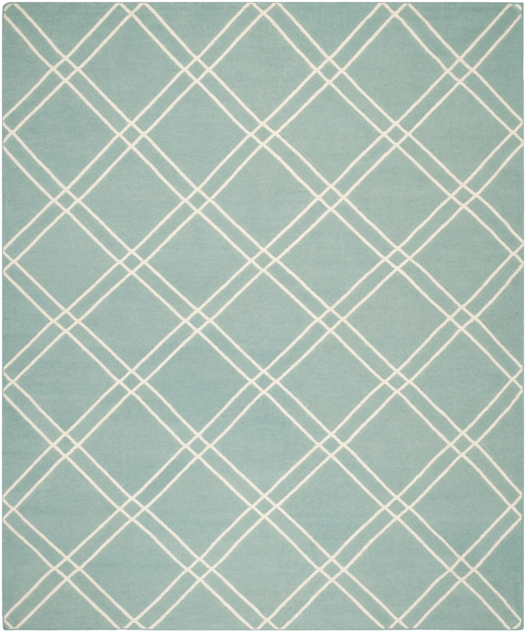 Dhurries Double Diamond Hand-Woven Wool Rug